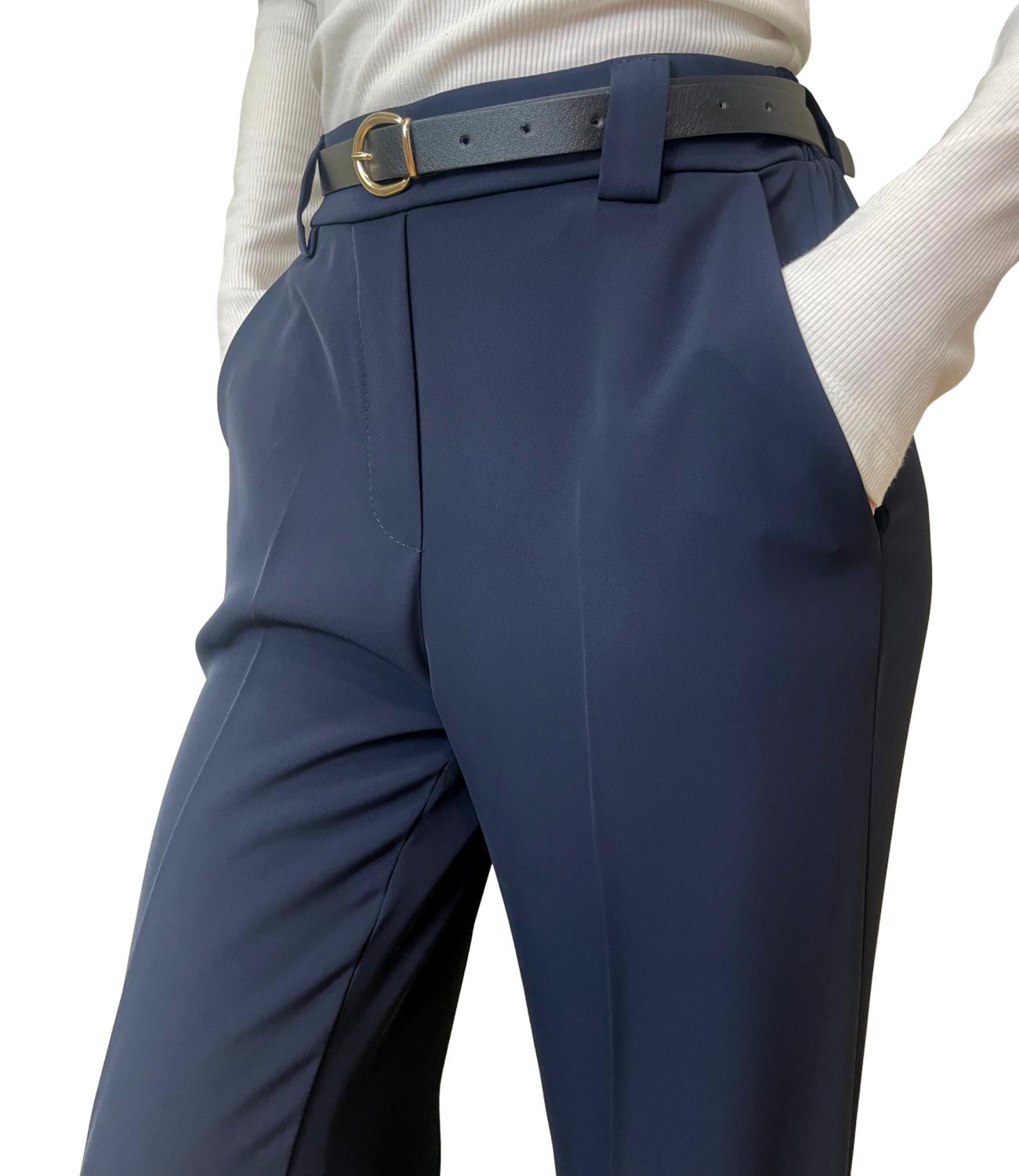 Susy Mix Pantalone Fluido Blu Donna
