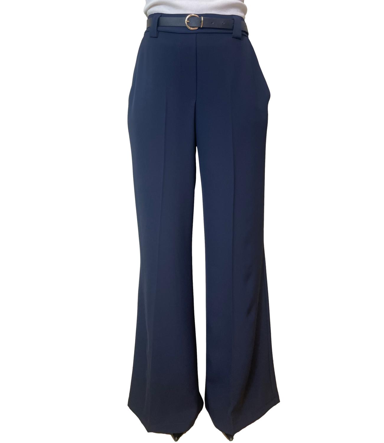 Susy Mix Pantalone Fluido Blu Donna