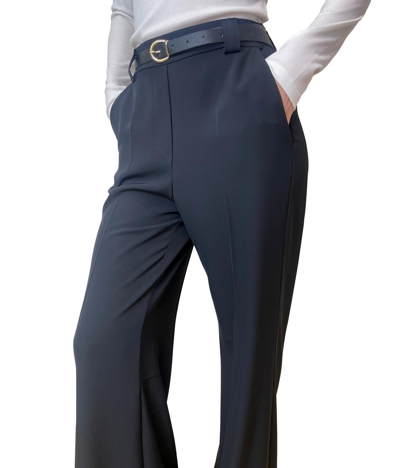 Susy Mix Pantalone Fluido Nero Donna