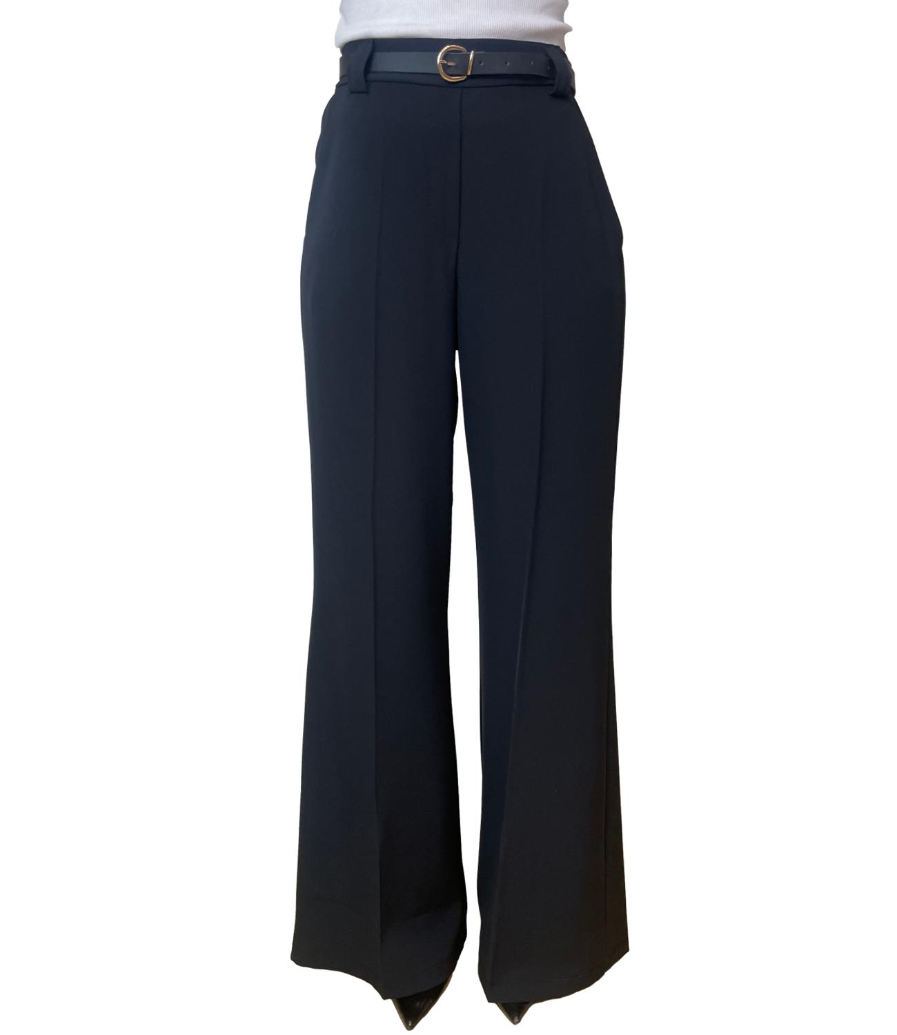Susy Mix Pantalone Fluido Nero Donna
