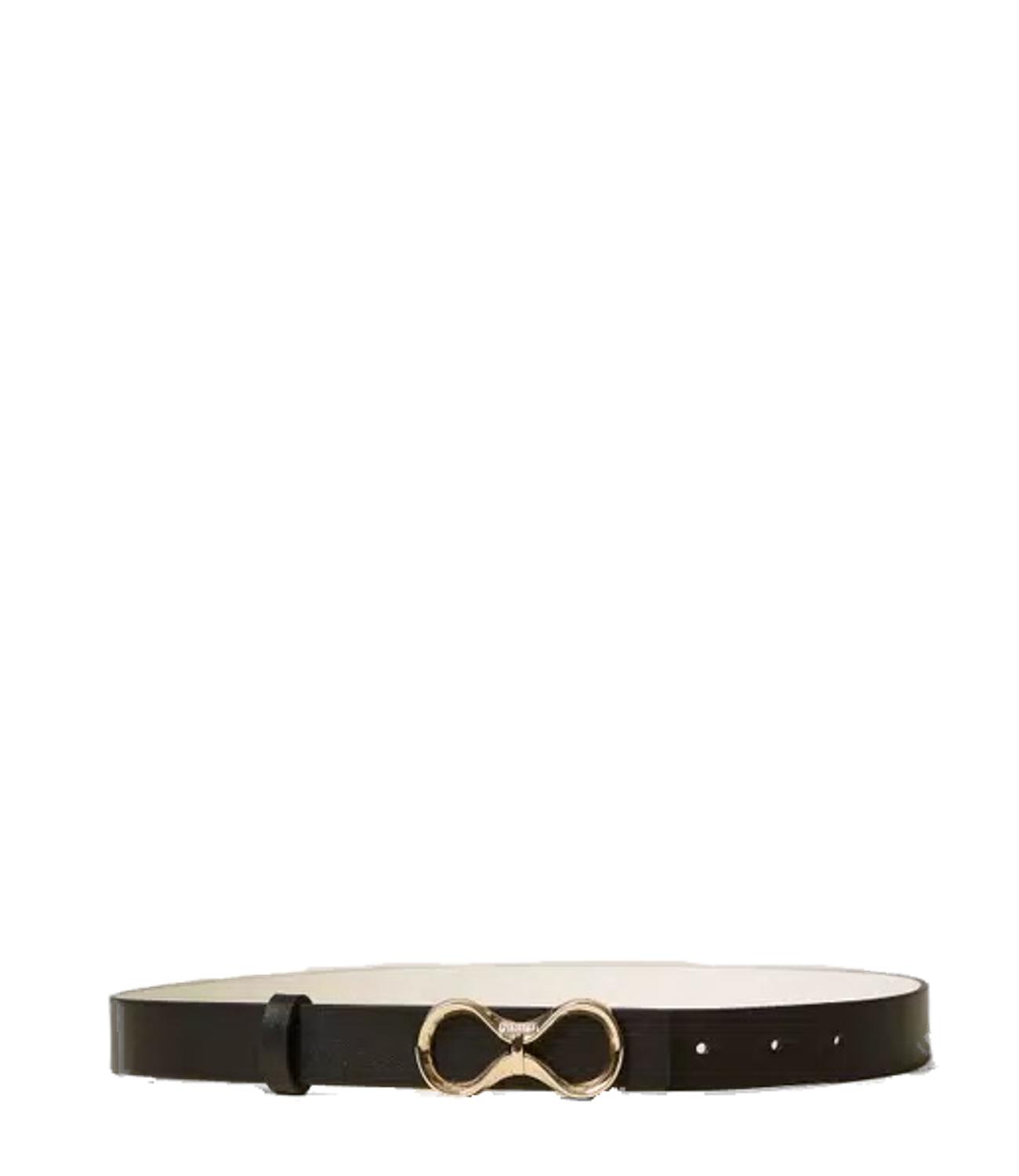 TWIN SET Cintura Bicolor Nero / Beige "Parchment" donna
