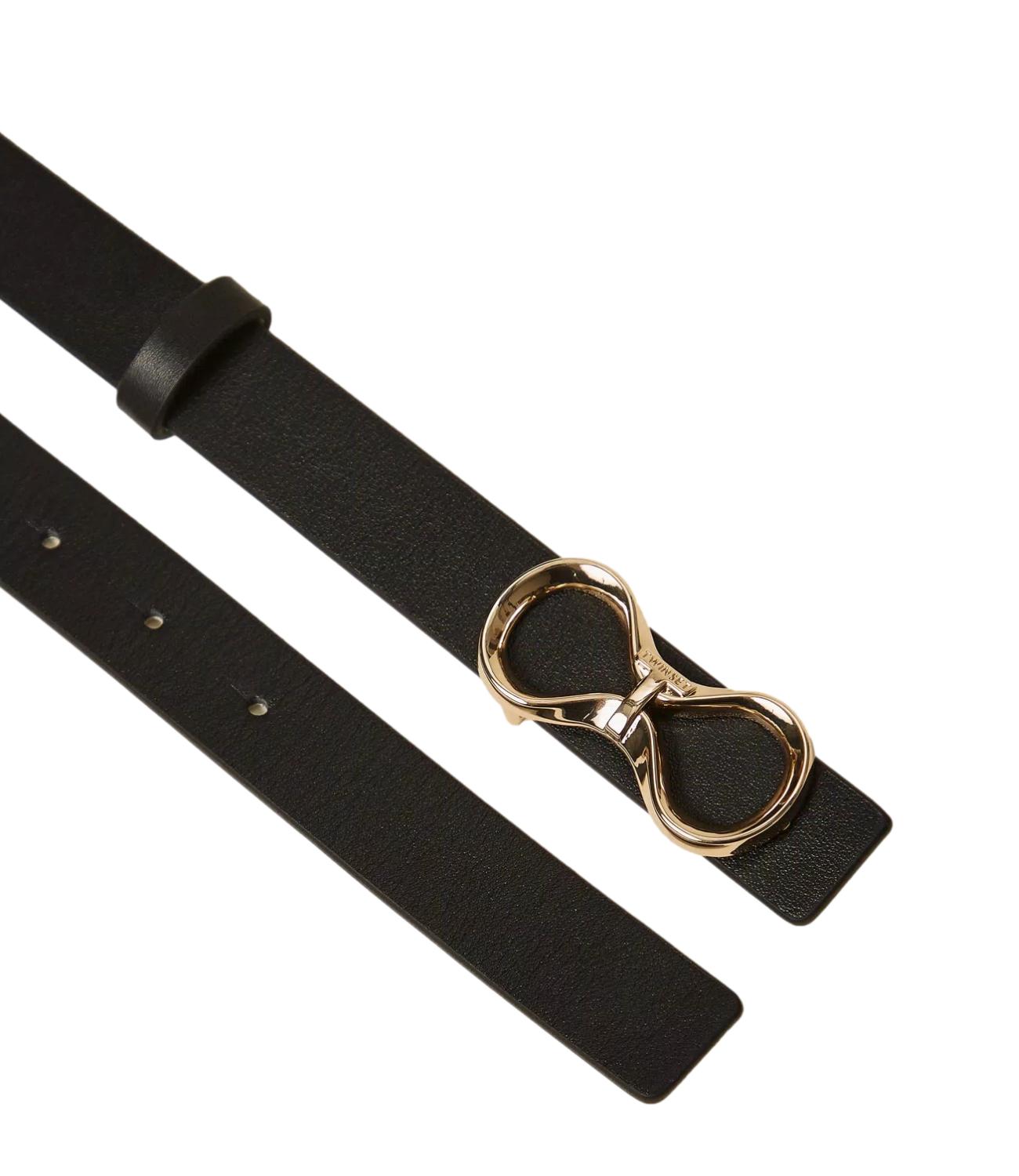 TWIN SET Cintura Bicolor Nero / Beige "Parchment" donna