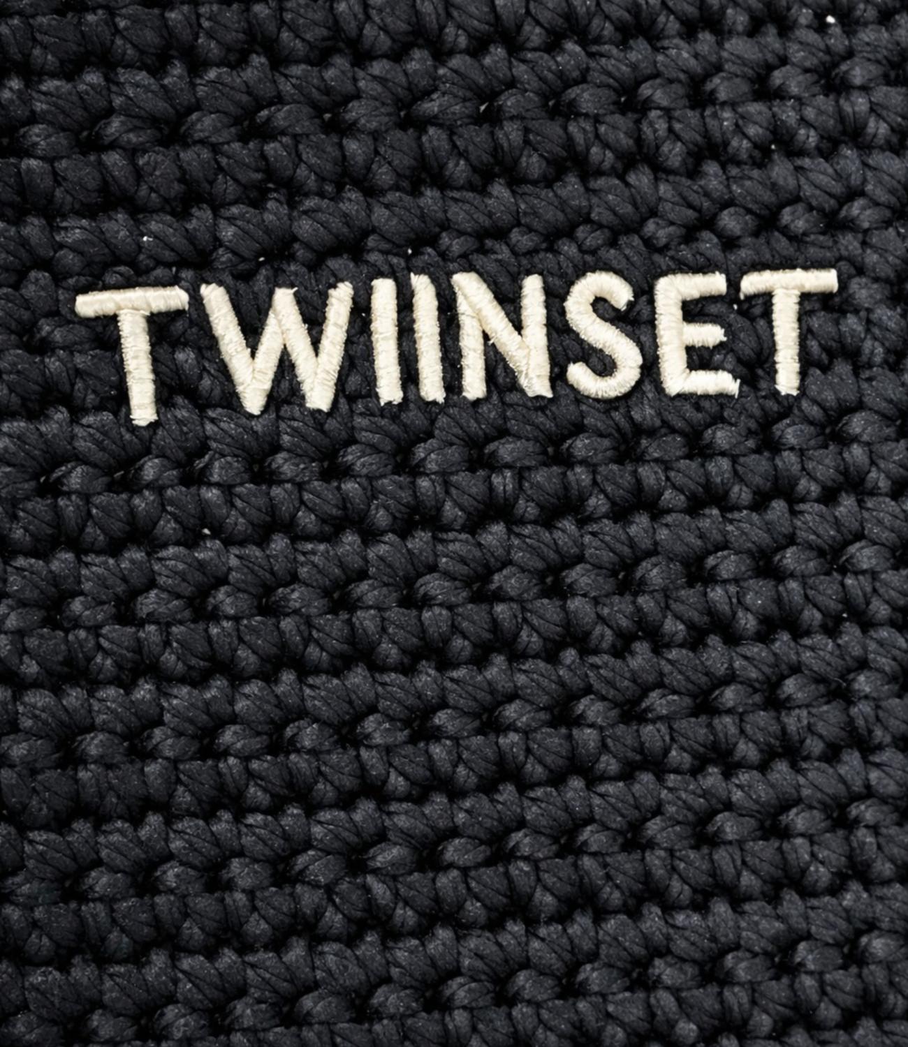 Twinset Borsa Tote Nero/Madreperla Donna