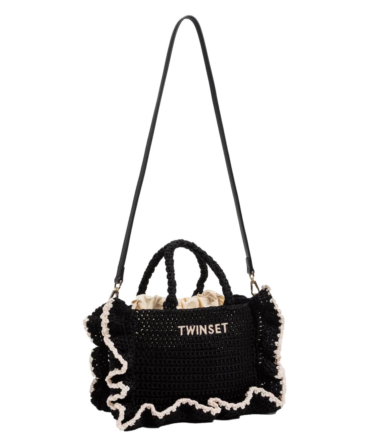 Twinset Borsa Tote Nero/Madreperla Donna