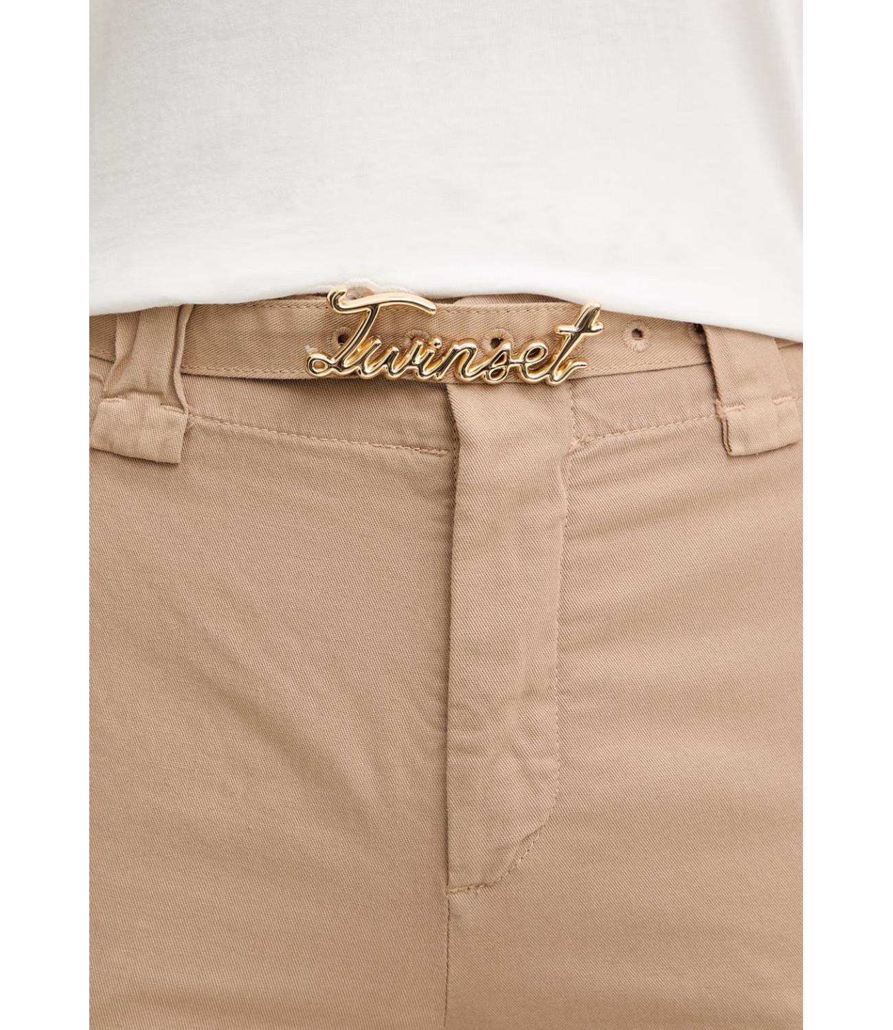 Pantalone beige cotone