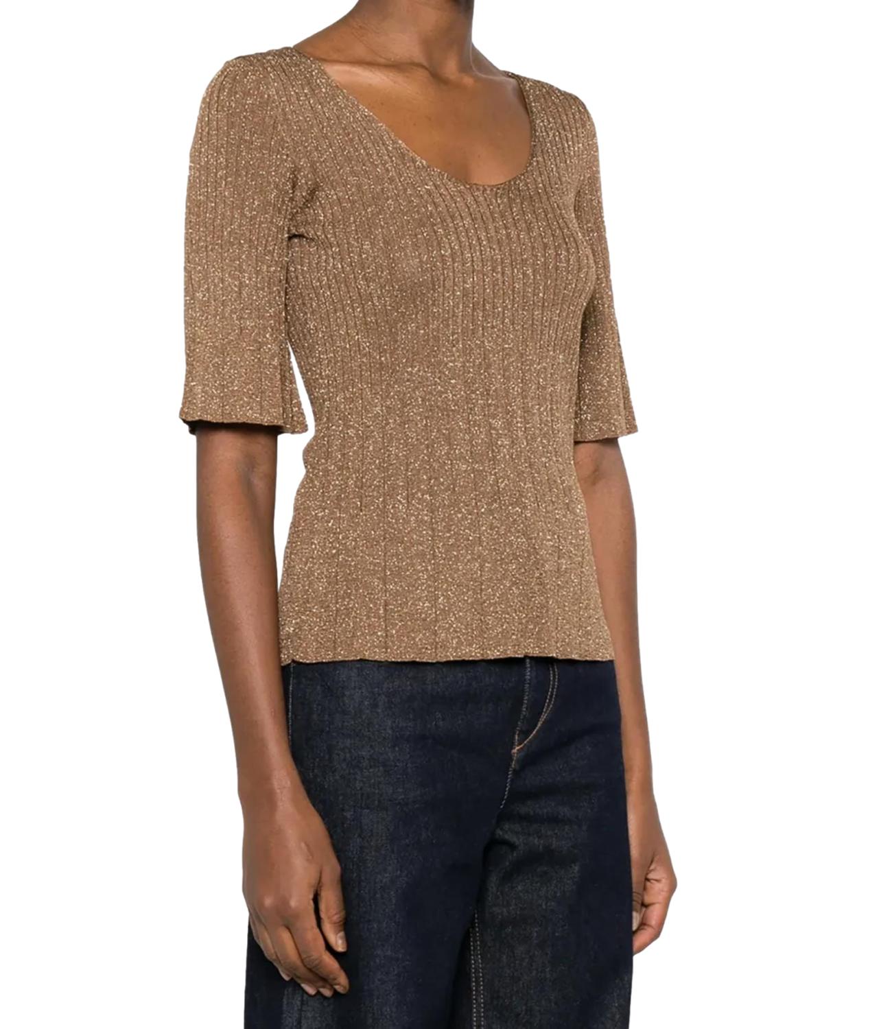 Twinset Maglia Lurex Oro Donna
