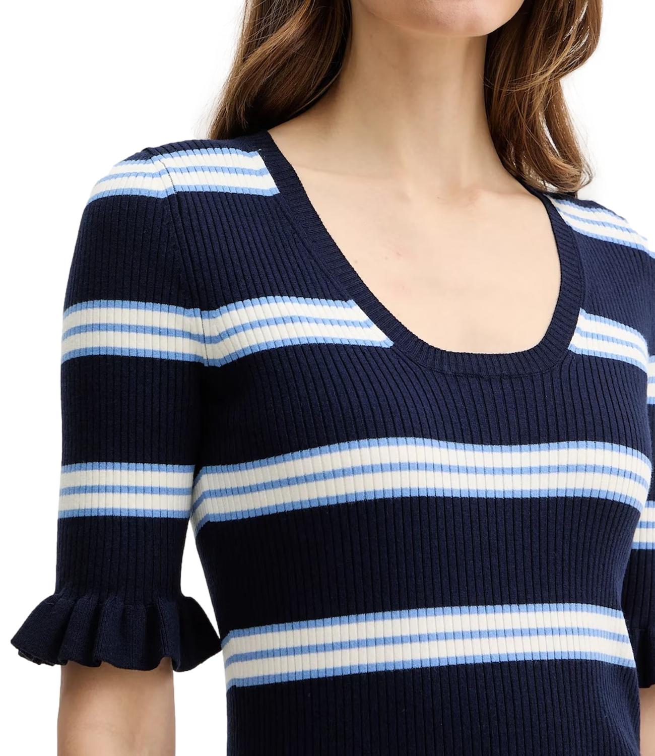 Twinset Maglia Righe Blu Donna