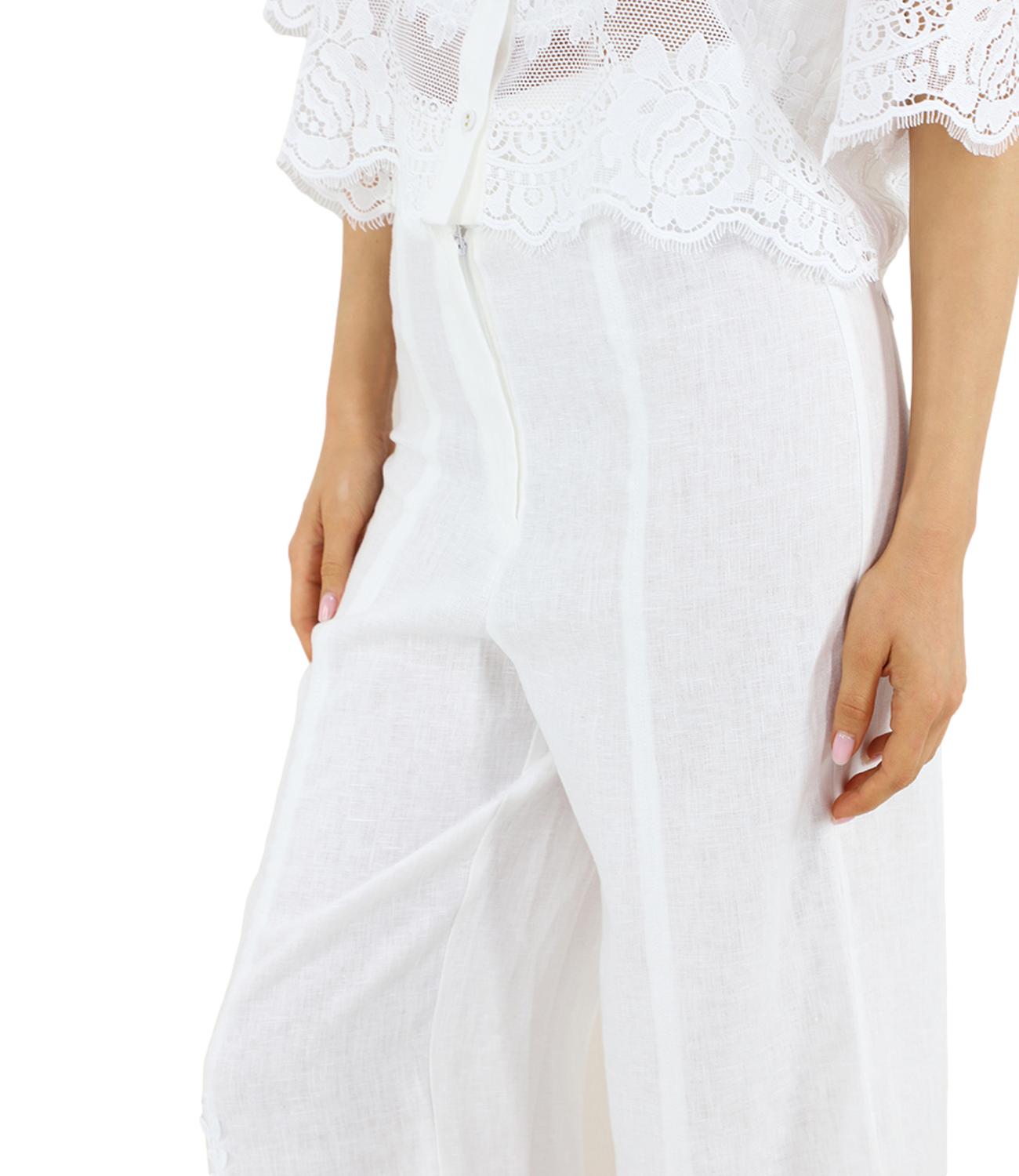 Twinset Pantalone Bianco Ottico Donna