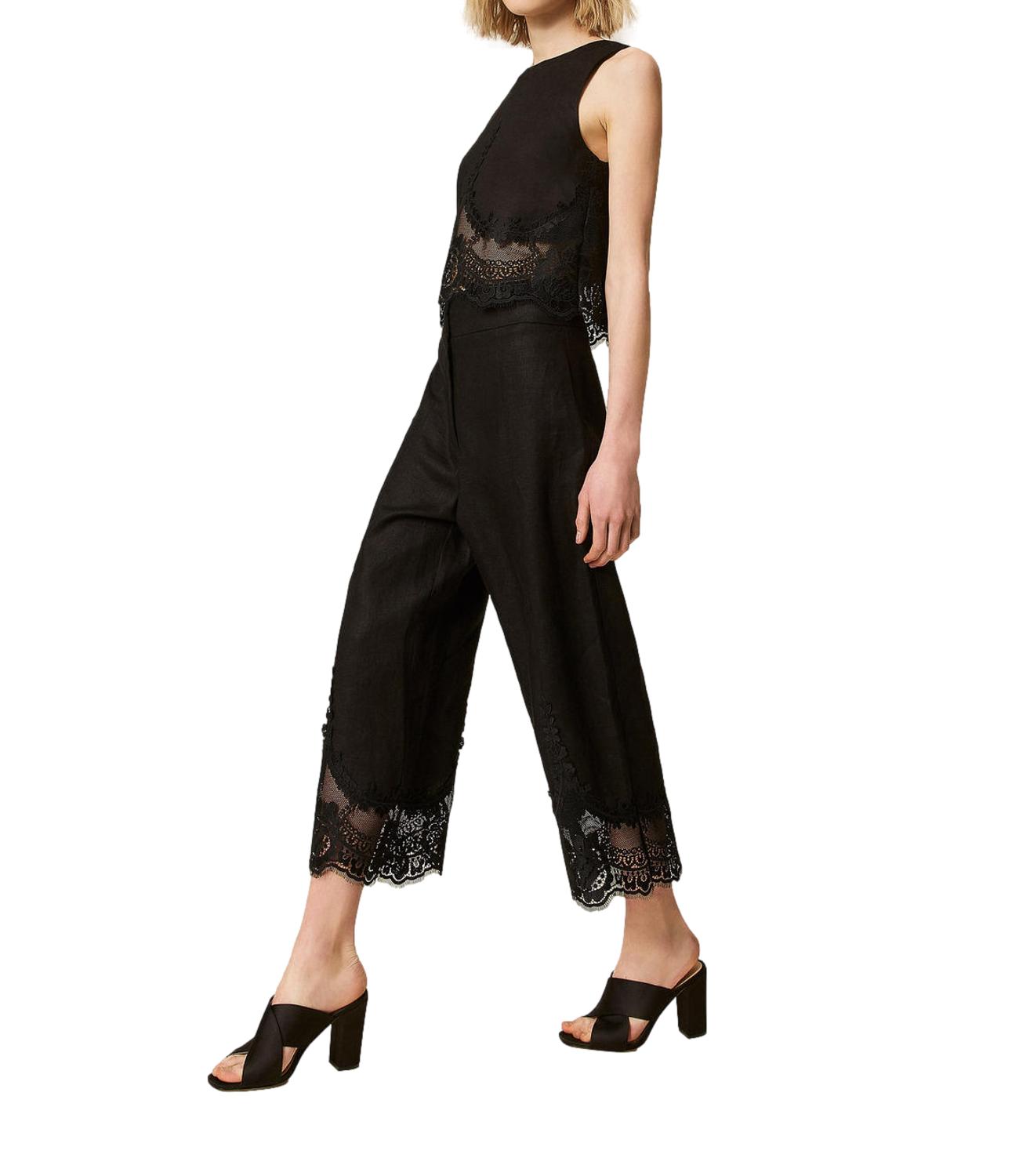 TWIN SET pantalone nero donna