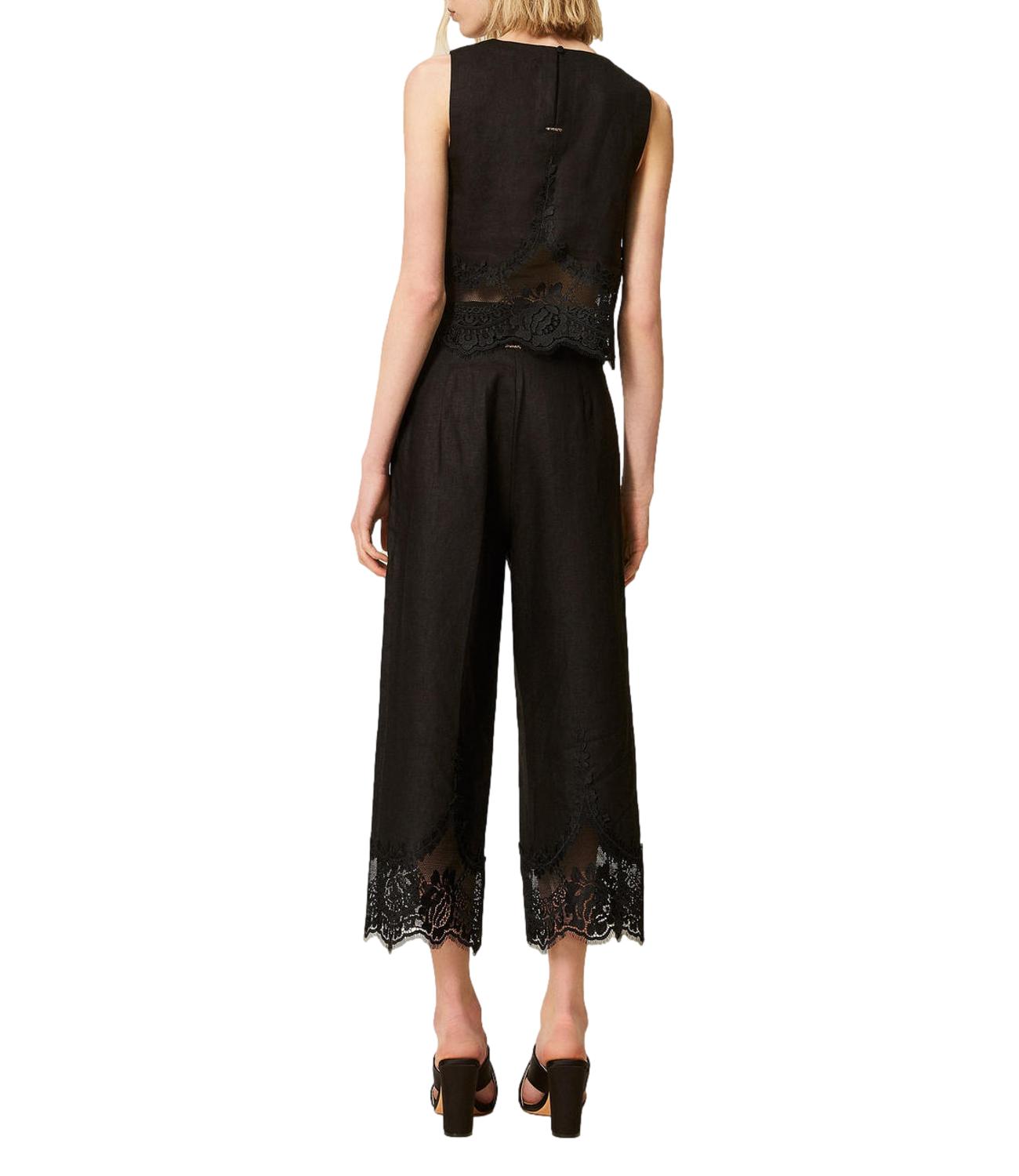 TWIN SET pantalone nero donna