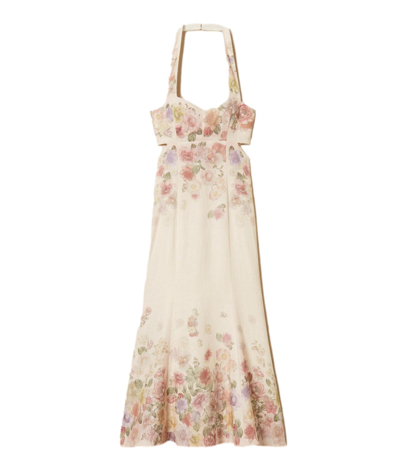 Twinset Abito Panna Floreale Donna