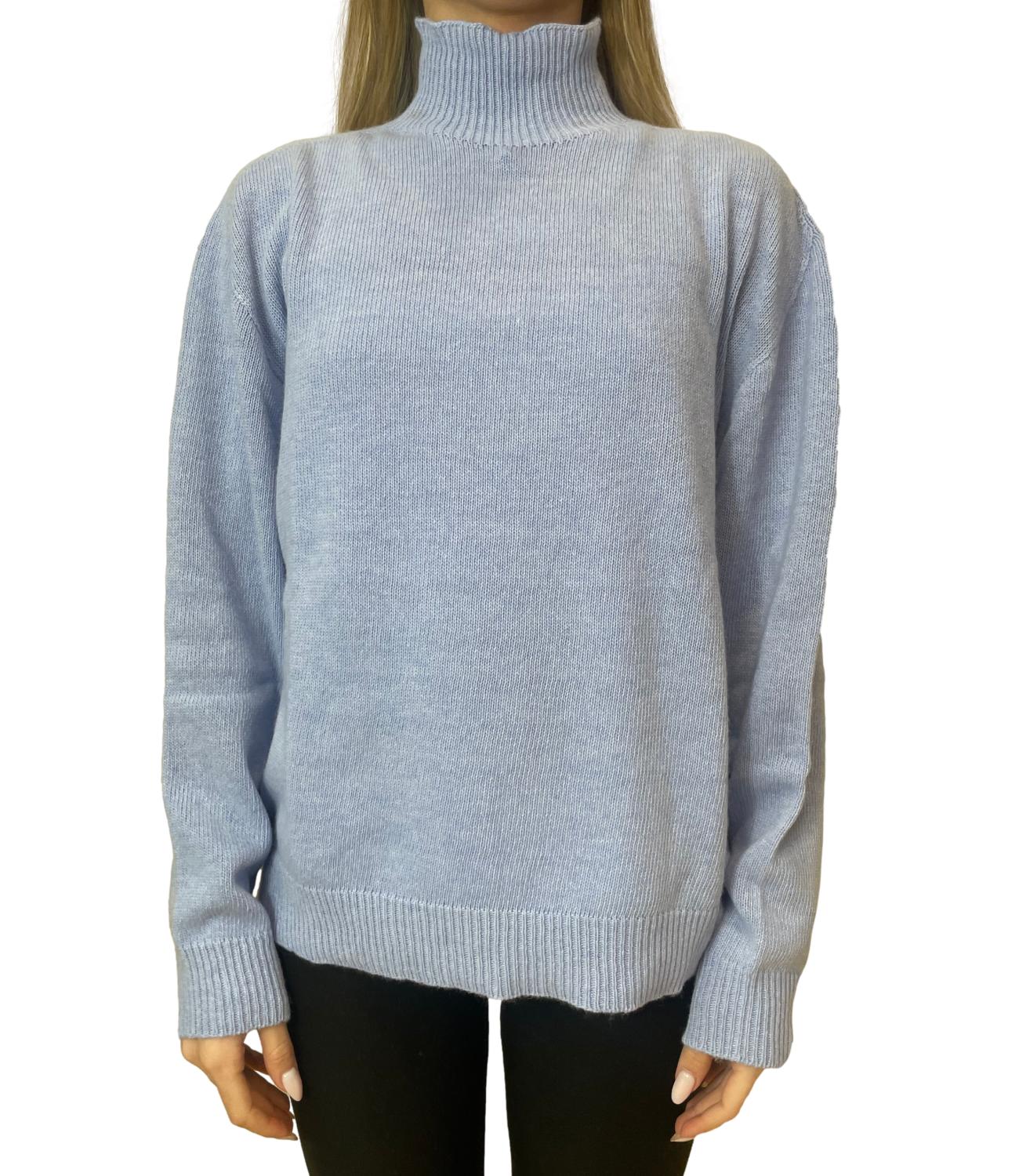 Vicolo Maglia Over Celeste Donna