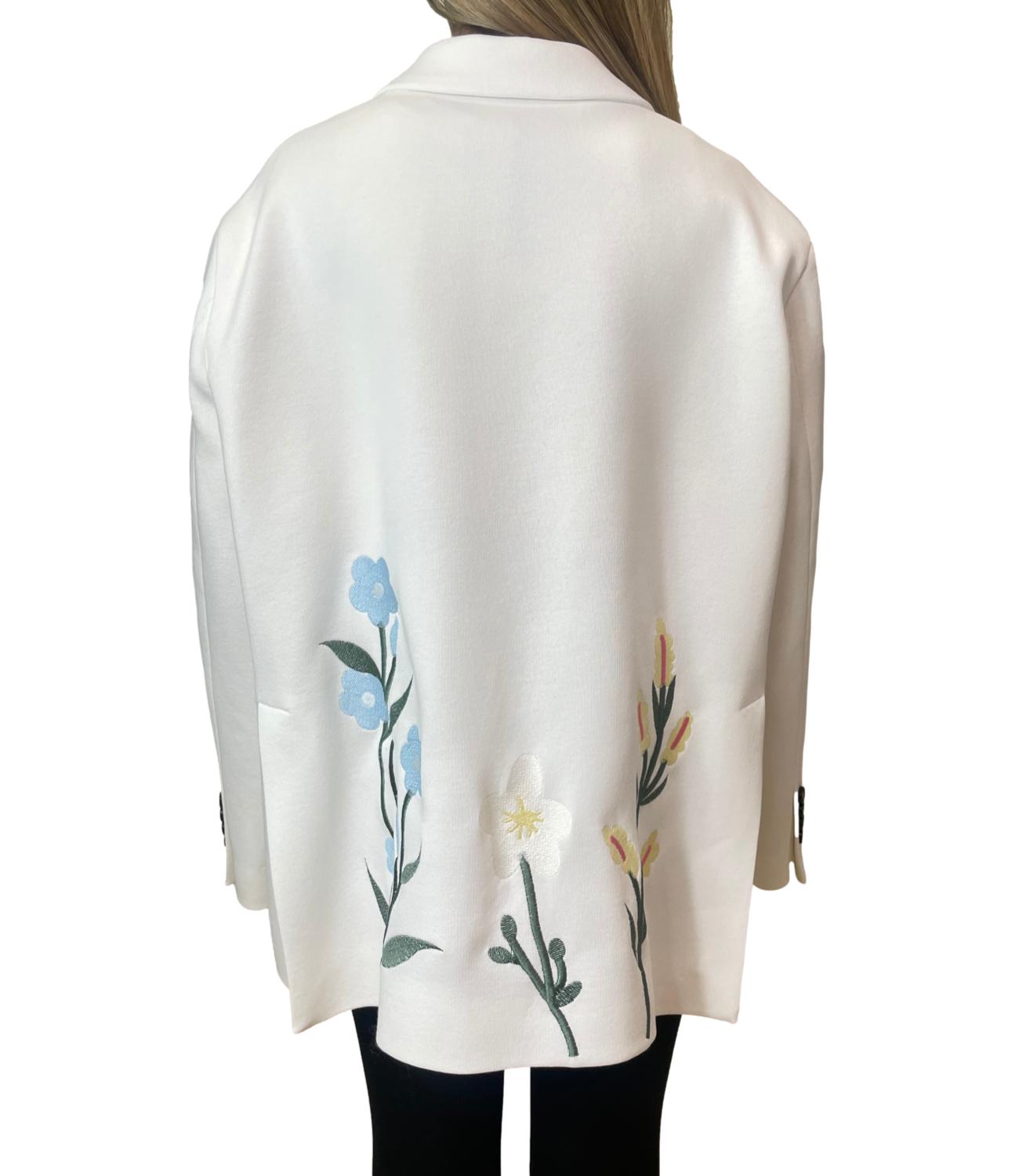 Vicolo Giacca Ricamata Bianca Donna