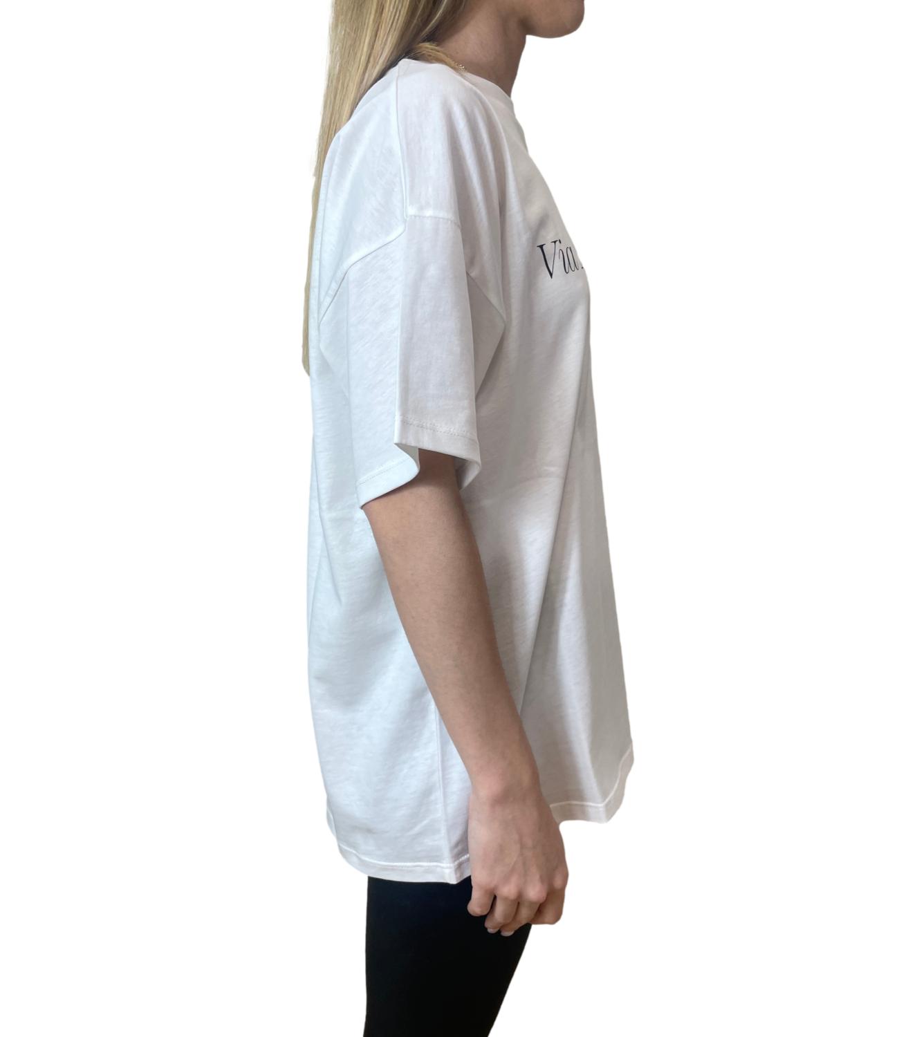 Vicolo T-shirt Stampa Bianco Donna