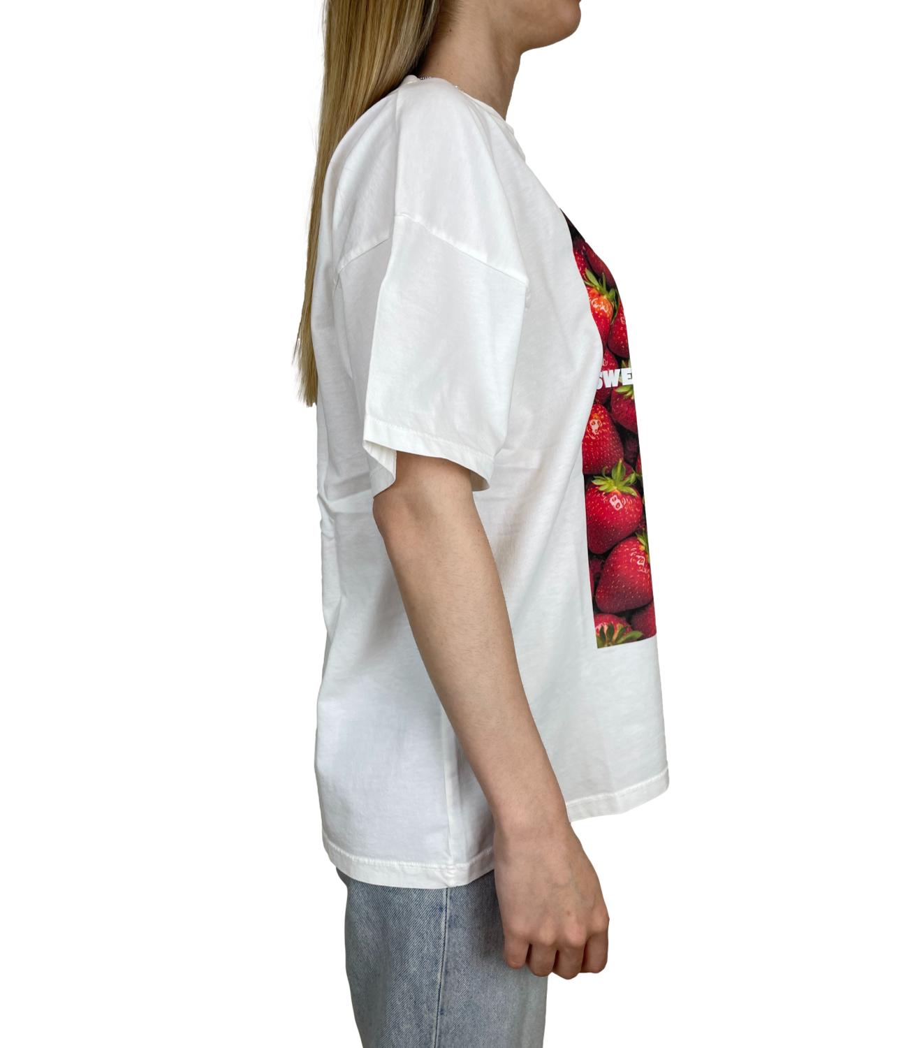Vicolo T-shirt Strawberry Bianca Donna