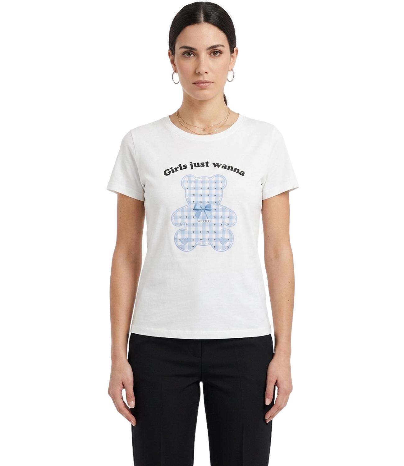 T-Shirt Vicolo RAB0870 Donna - Naturale