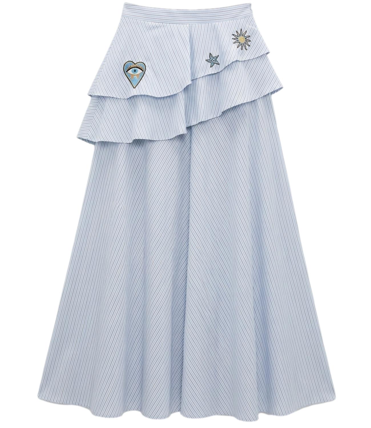 Gonna Vicolo RAB1065 Donna - Celeste