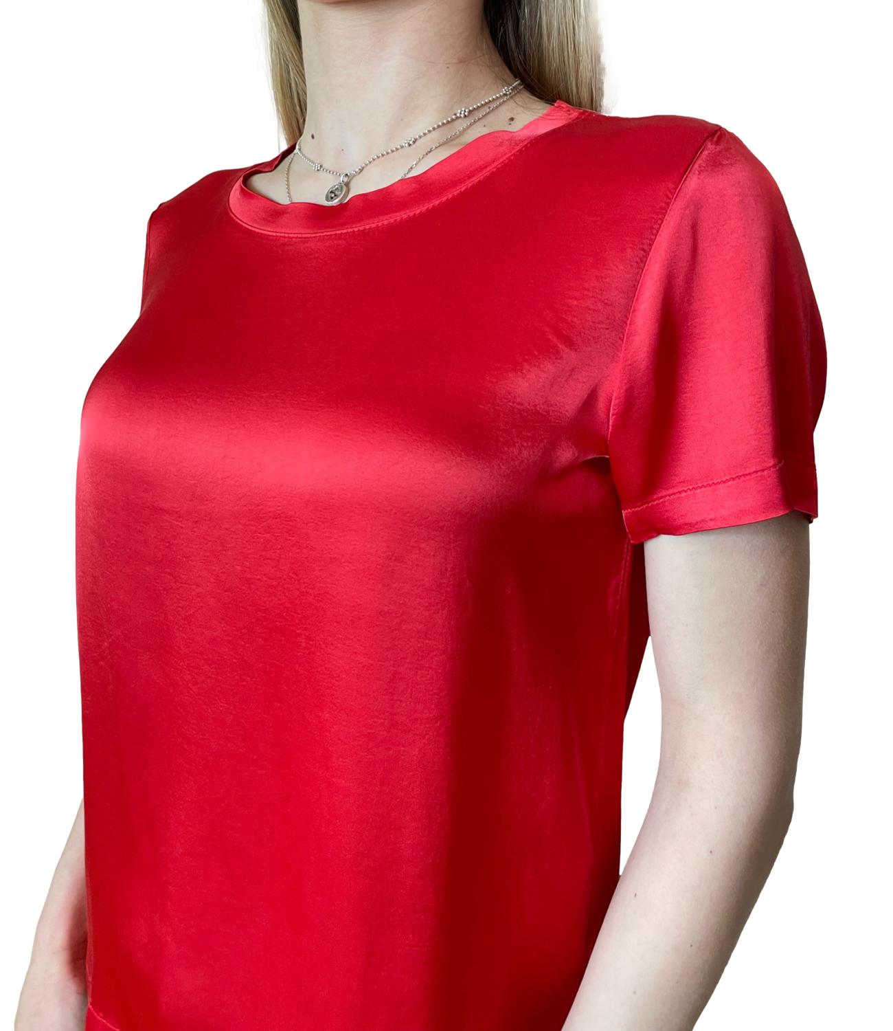 Vicolo T-shirt Satin Rosso Donna