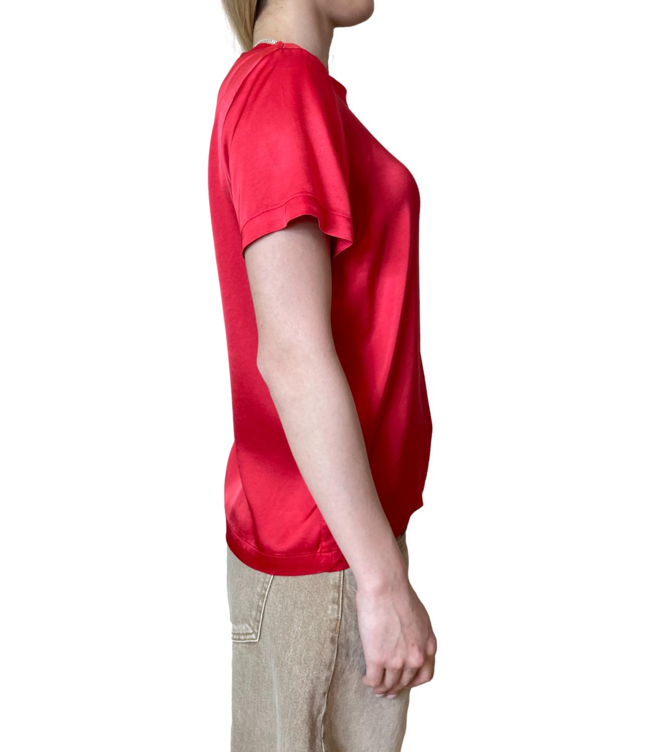 Vicolo T-shirt Satin Rosso Donna