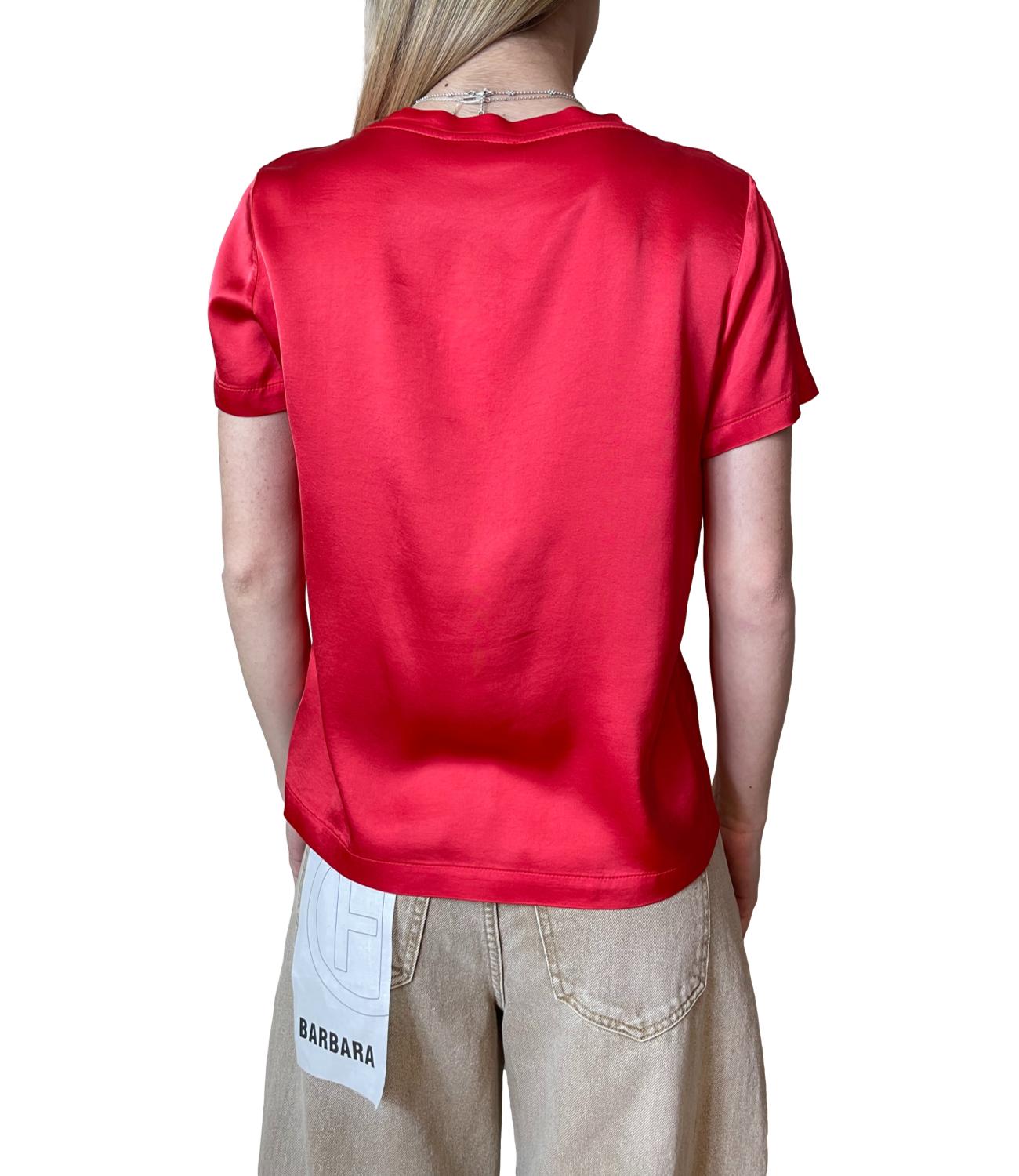 Vicolo T-shirt Satin Rosso Donna