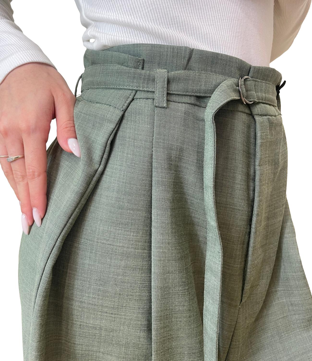 Vicolo Pantalone Verde Salvia Donna