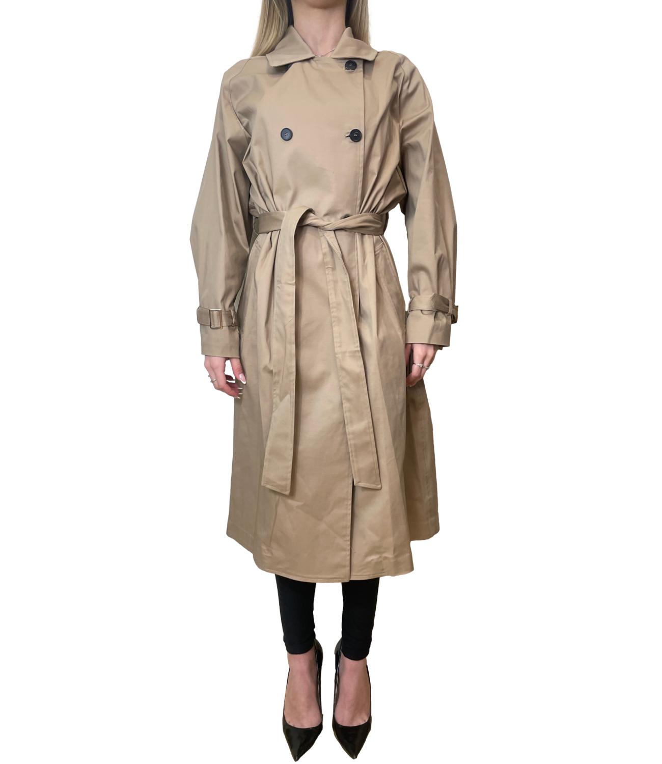 Vicolo Cappotto Trench Marrone Donna