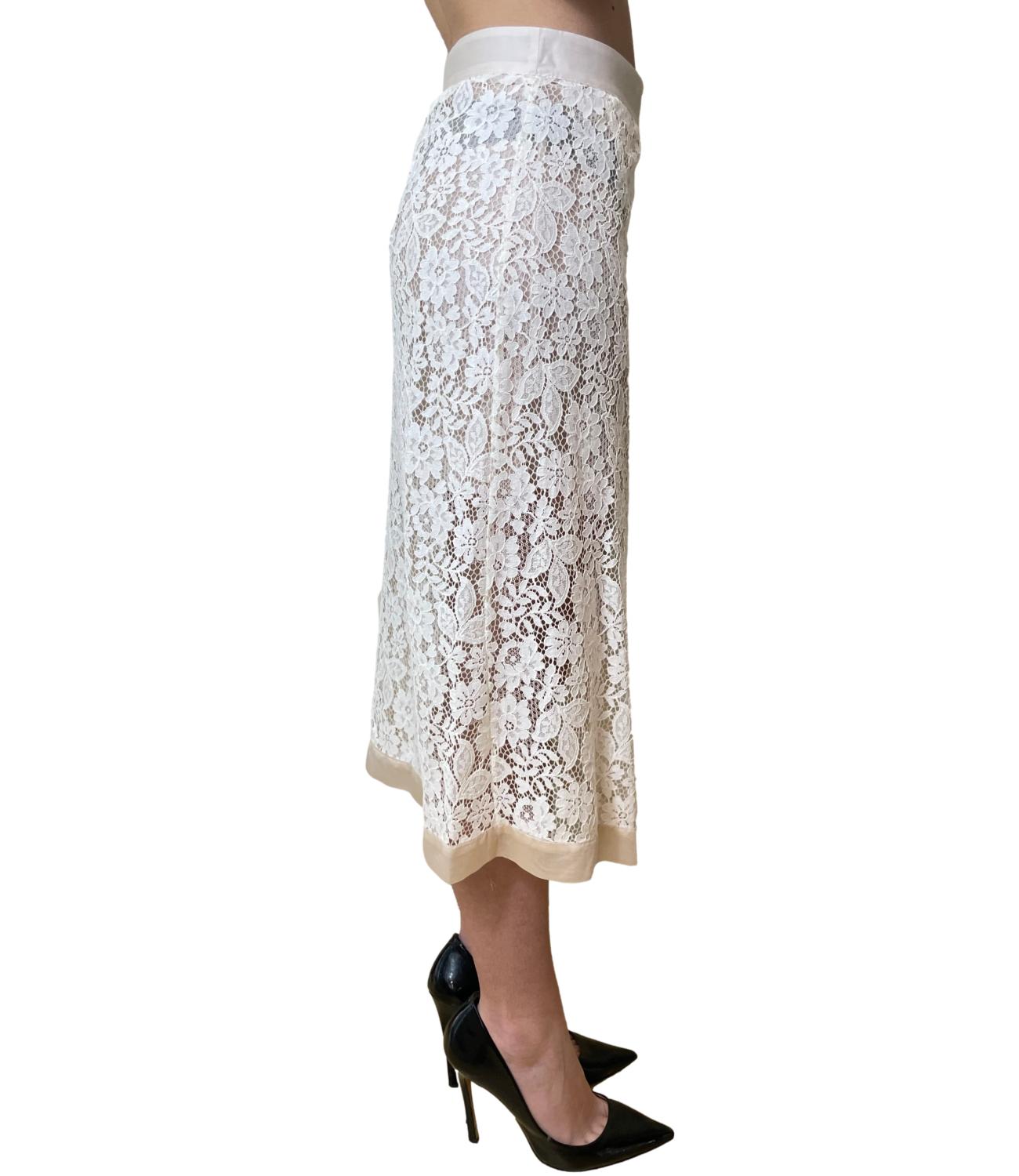 Vicolo Gonna Pizzo Panna Donna