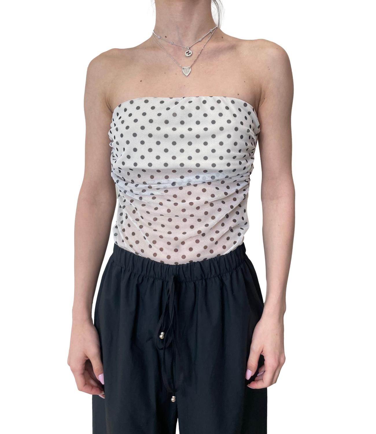 Vicolo Top Body Pois Burro Donna