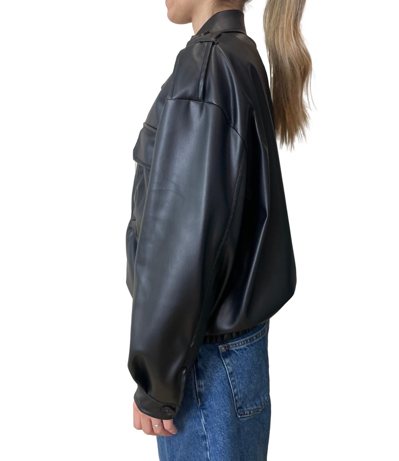 Vicolo Giacca Bomber Nero Donna