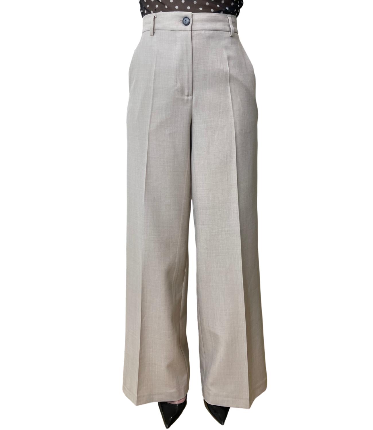 Vicolo Pantalone Palazzo Beige Donna