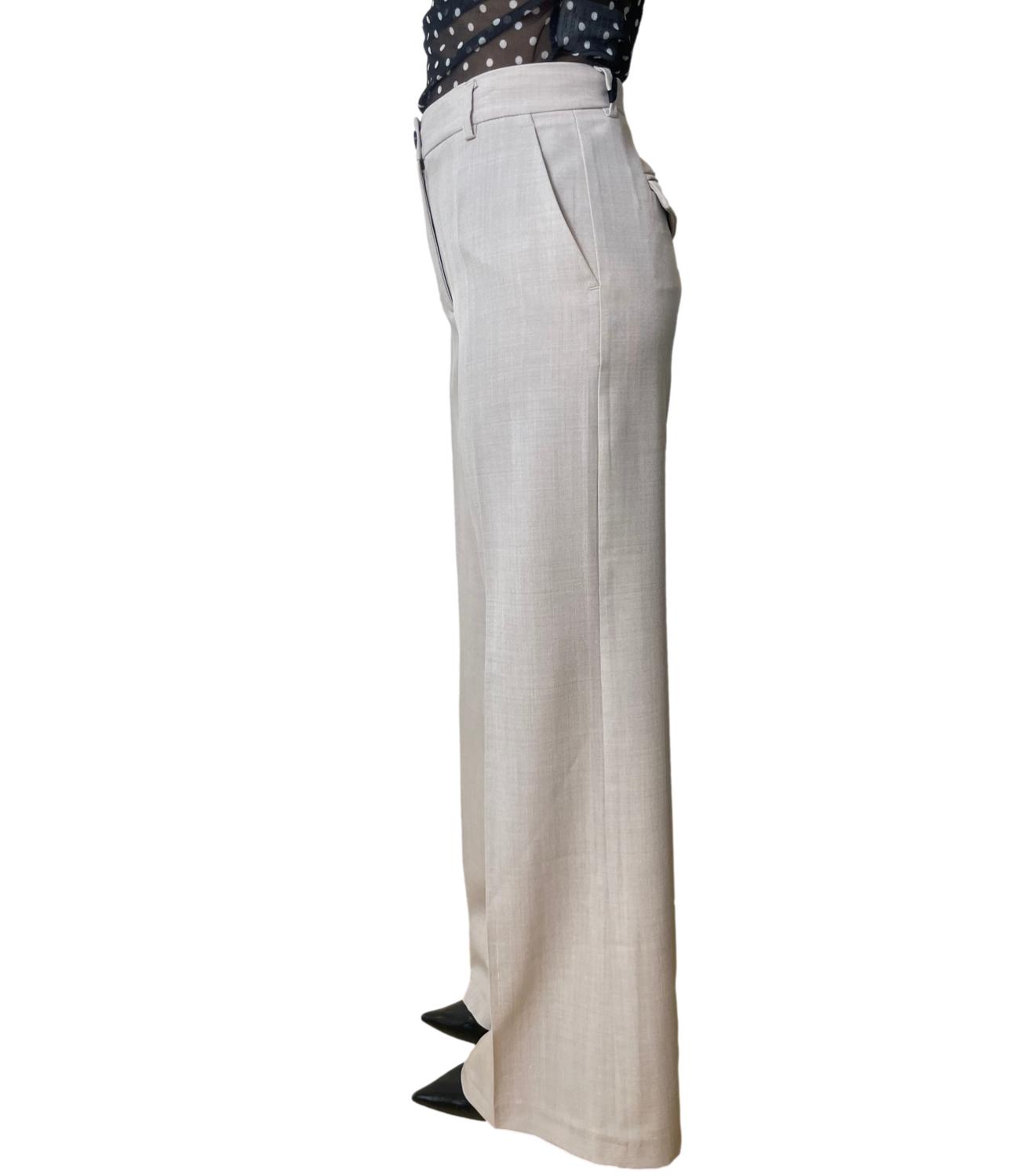 Vicolo Pantalone Palazzo Beige Donna