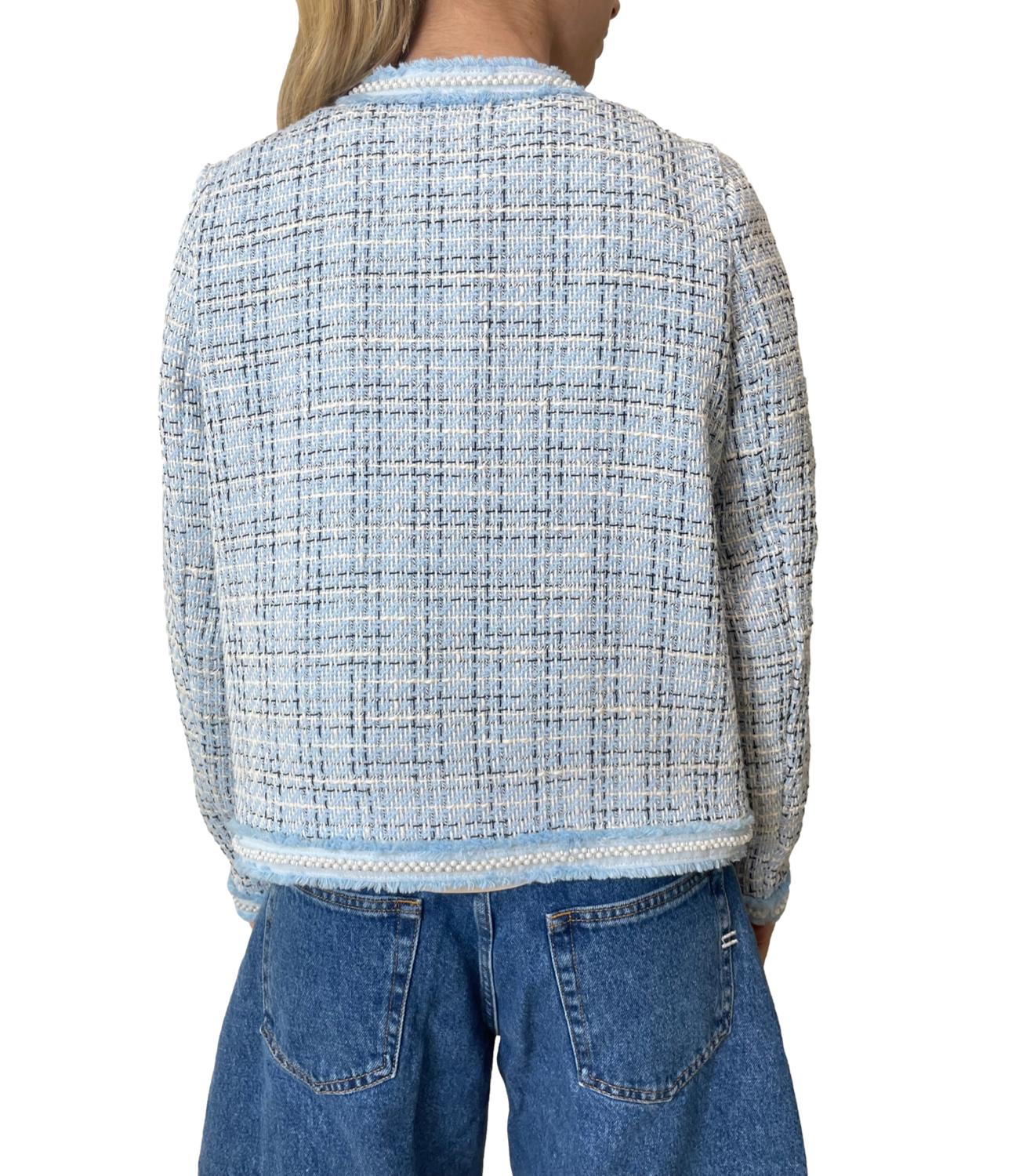 Vicolo Giacca Bouclè Azzurro Donna