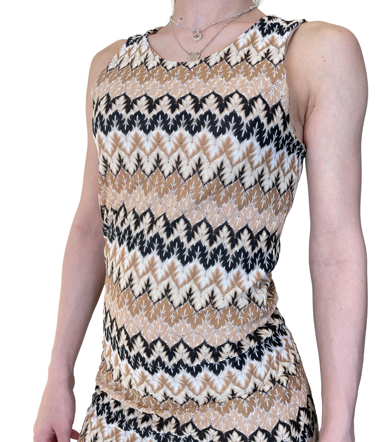 VICOLO abito fantasia beige donna