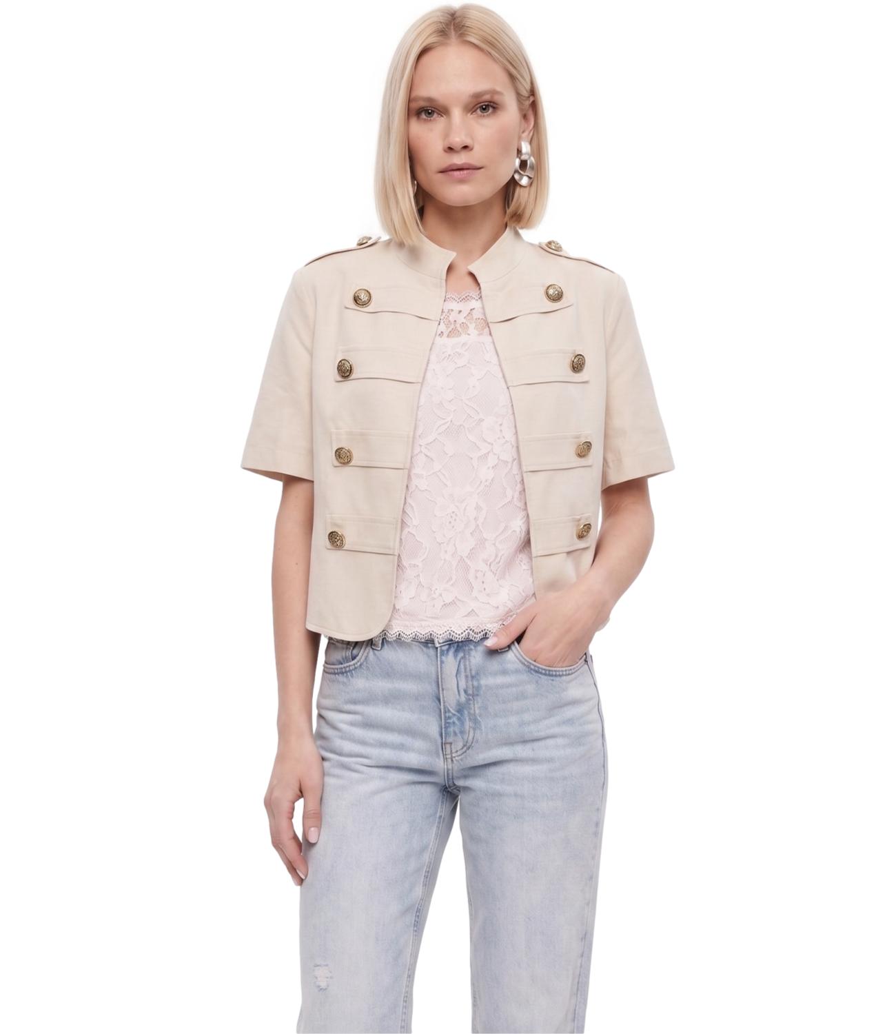 Vicolo Giacca con bottoni Beige Donna