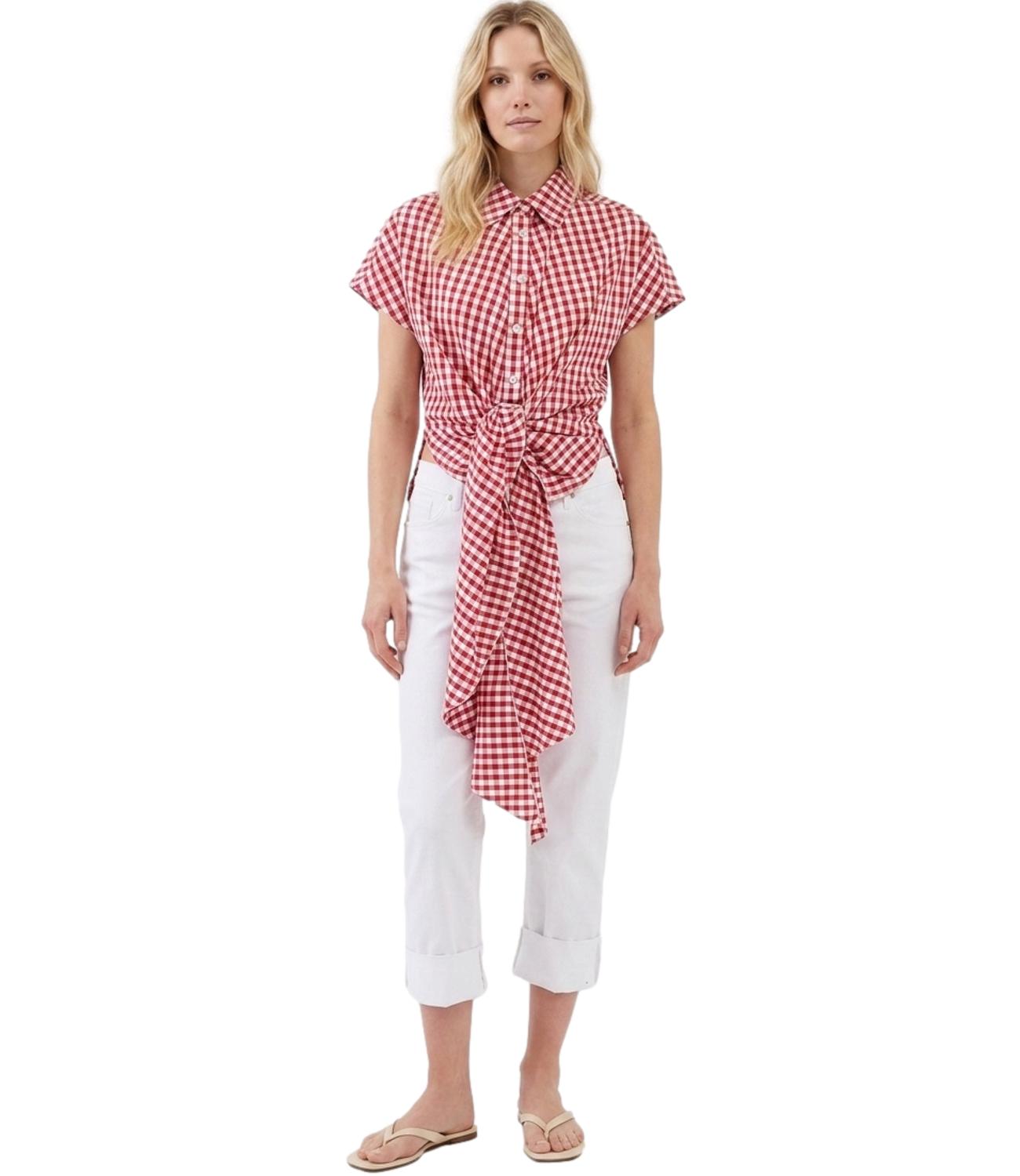 Top Vicolo TAB2596 Donna - Bianco/rosso