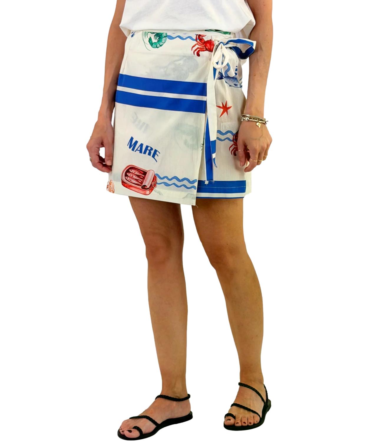 Gonna Vicolo TAB3197 Donna - Bianco/blu