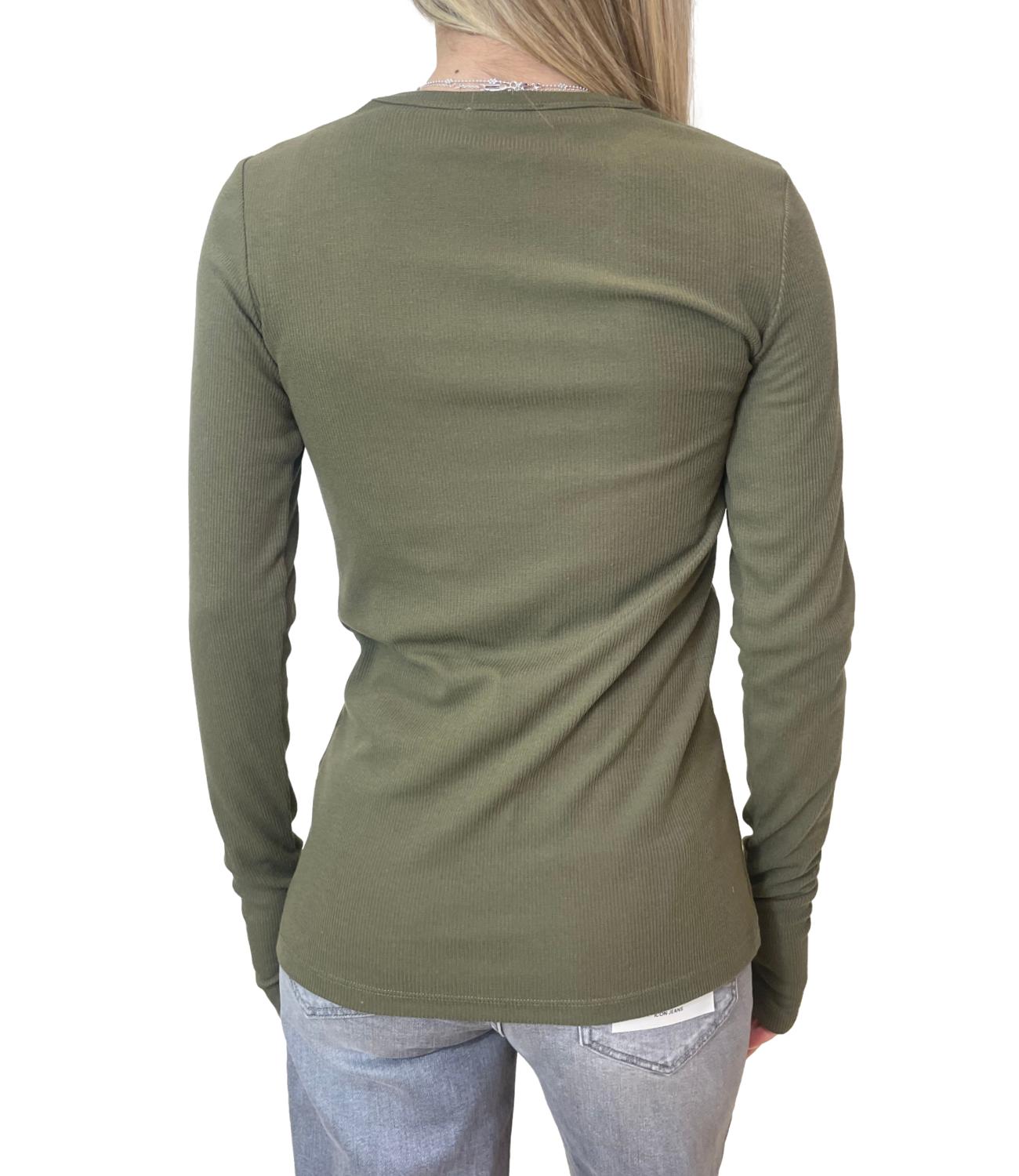 Vicolo Top C/Manicotti Verde Donna