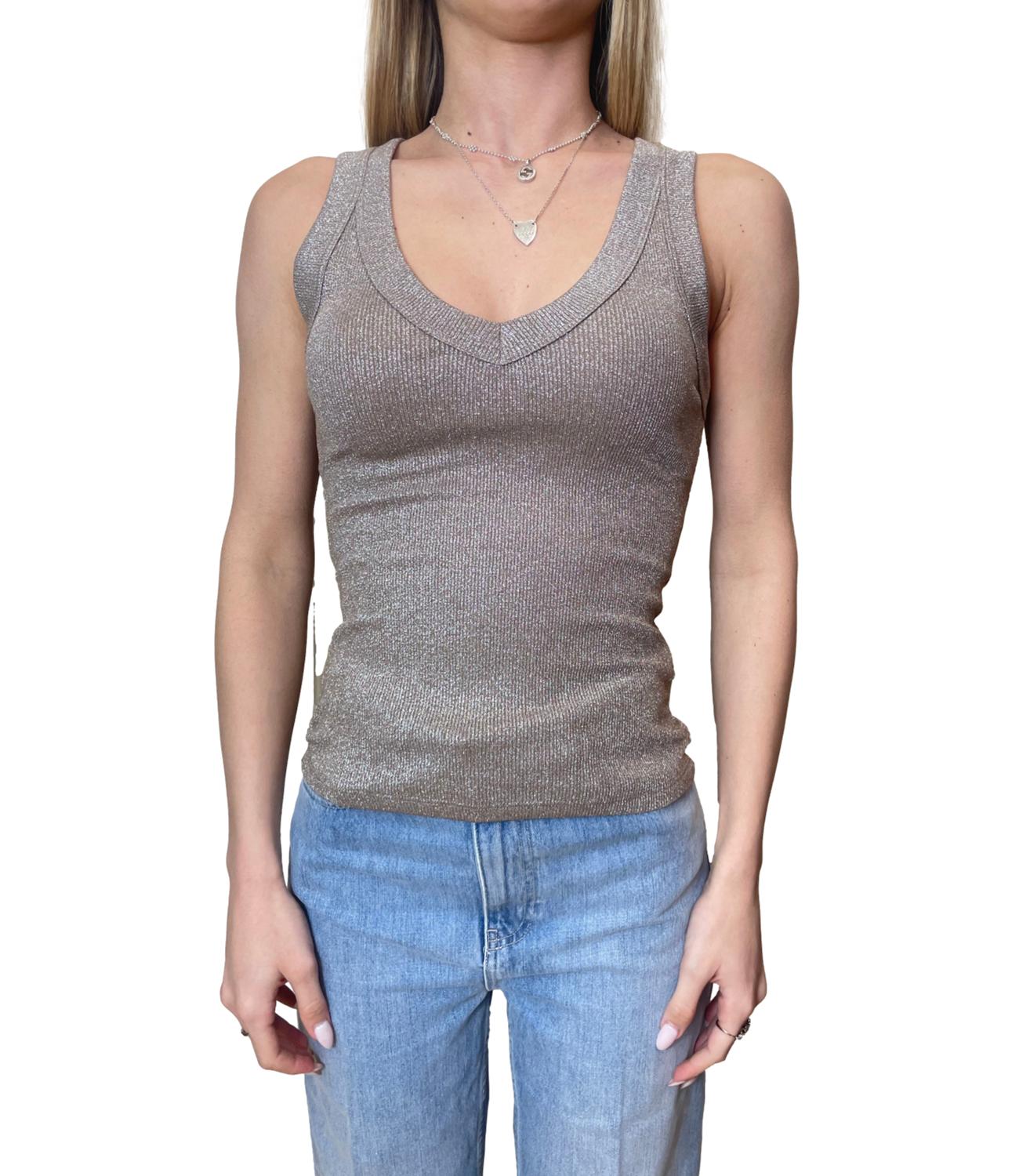 Vicolo Canotta Lurex Orzo/Argento Donna
