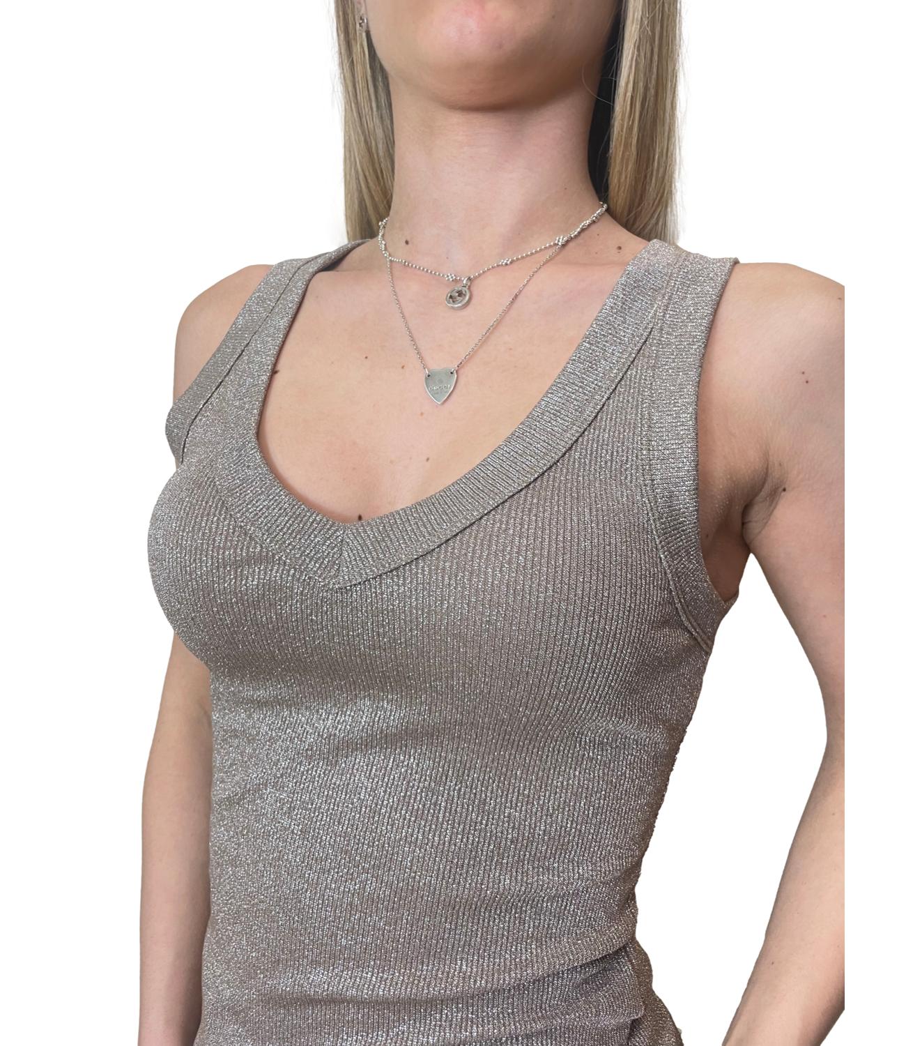 Vicolo Canotta Lurex Orzo/Argento Donna