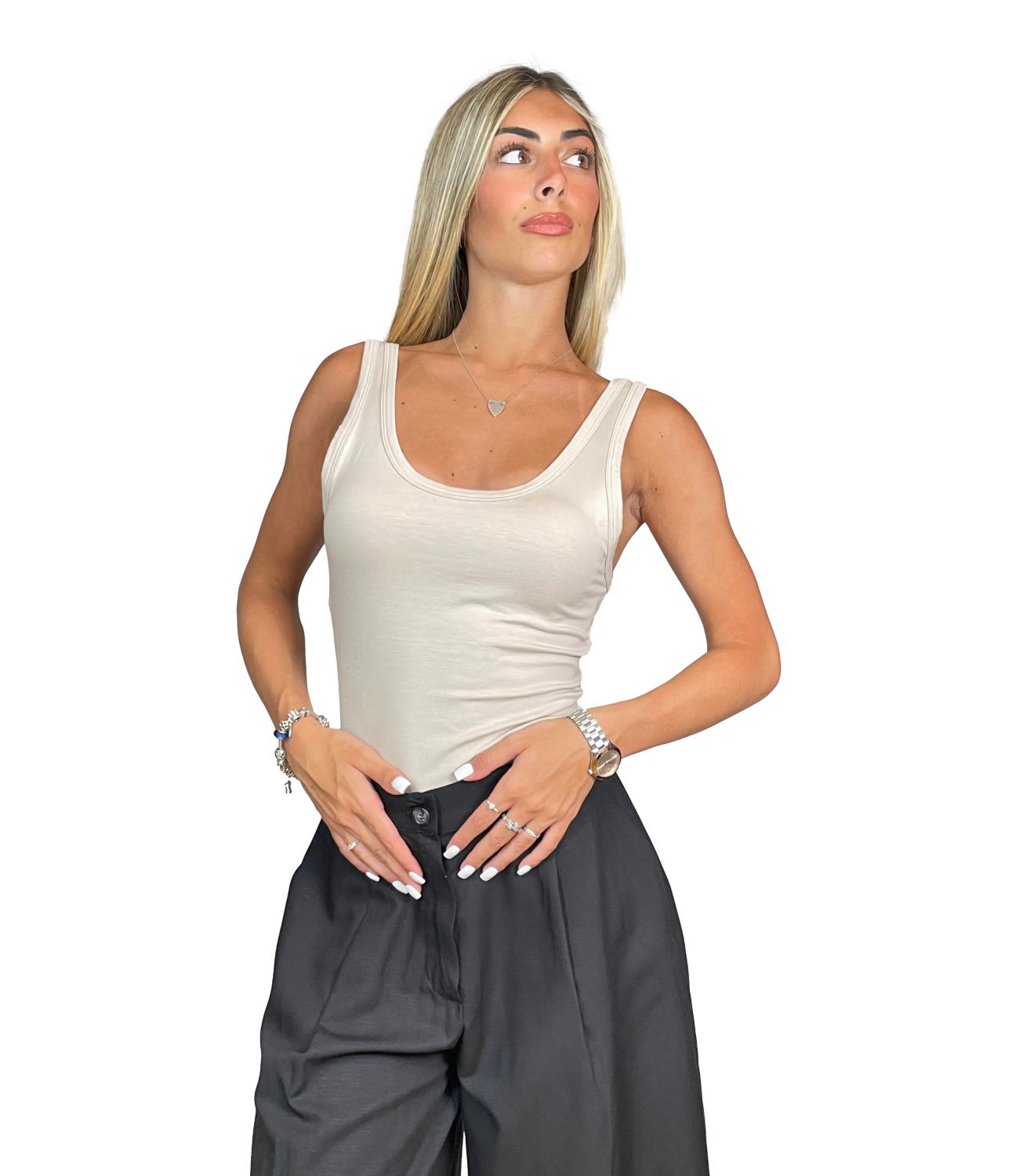 Top Vicolo UAB0333 Donna - Beige