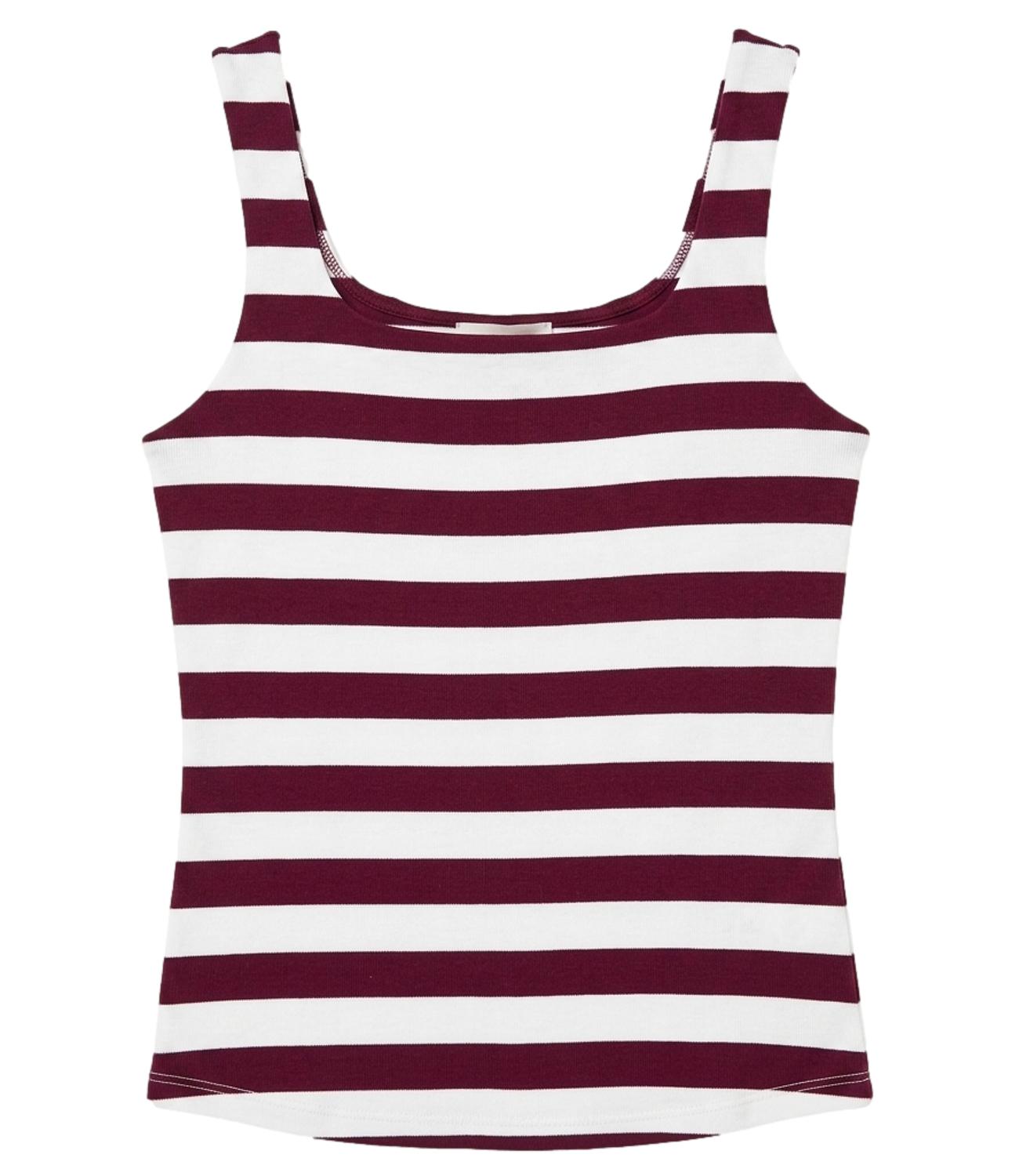 Canotta Vicolo UAB0348 Donna - Bordeaux/bianco