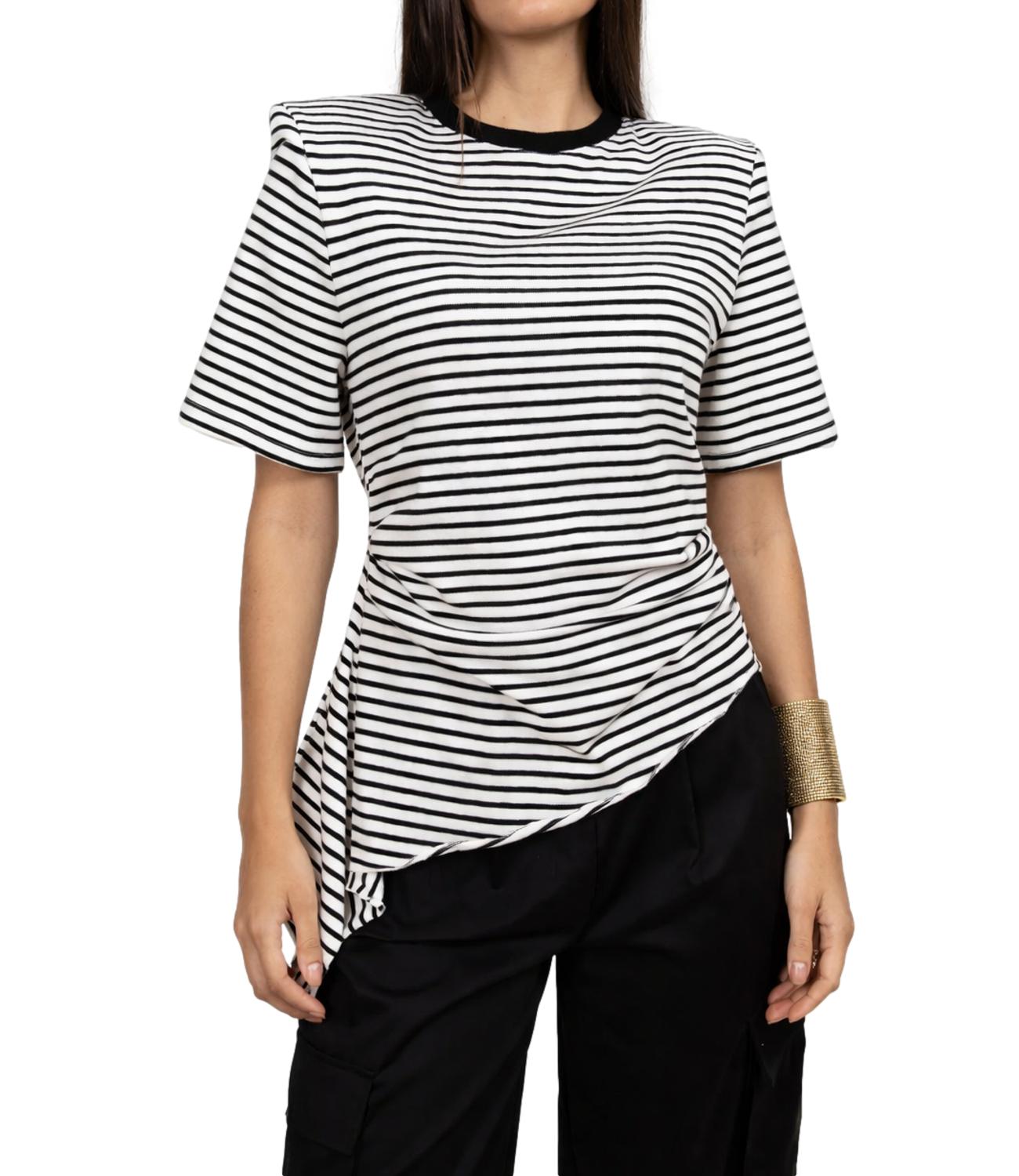 T-Shirt Vicolo UAB0374 Donna - Burro/nero