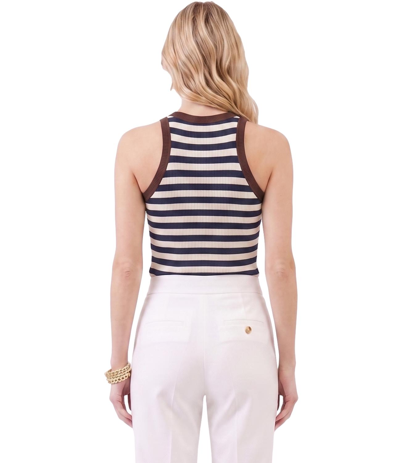 Top Vicolo UAB0418 Donna - Blu/marrone