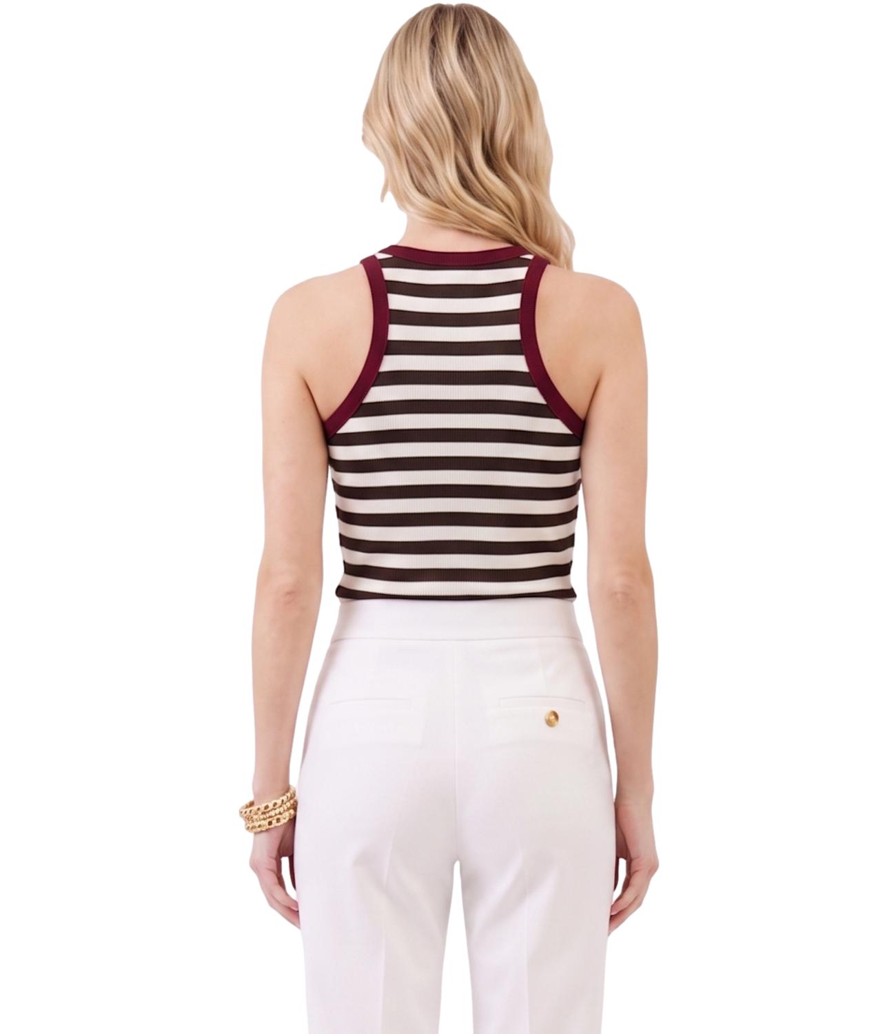 Top Vicolo UAB0418 Donna - Marrone/bordeaux