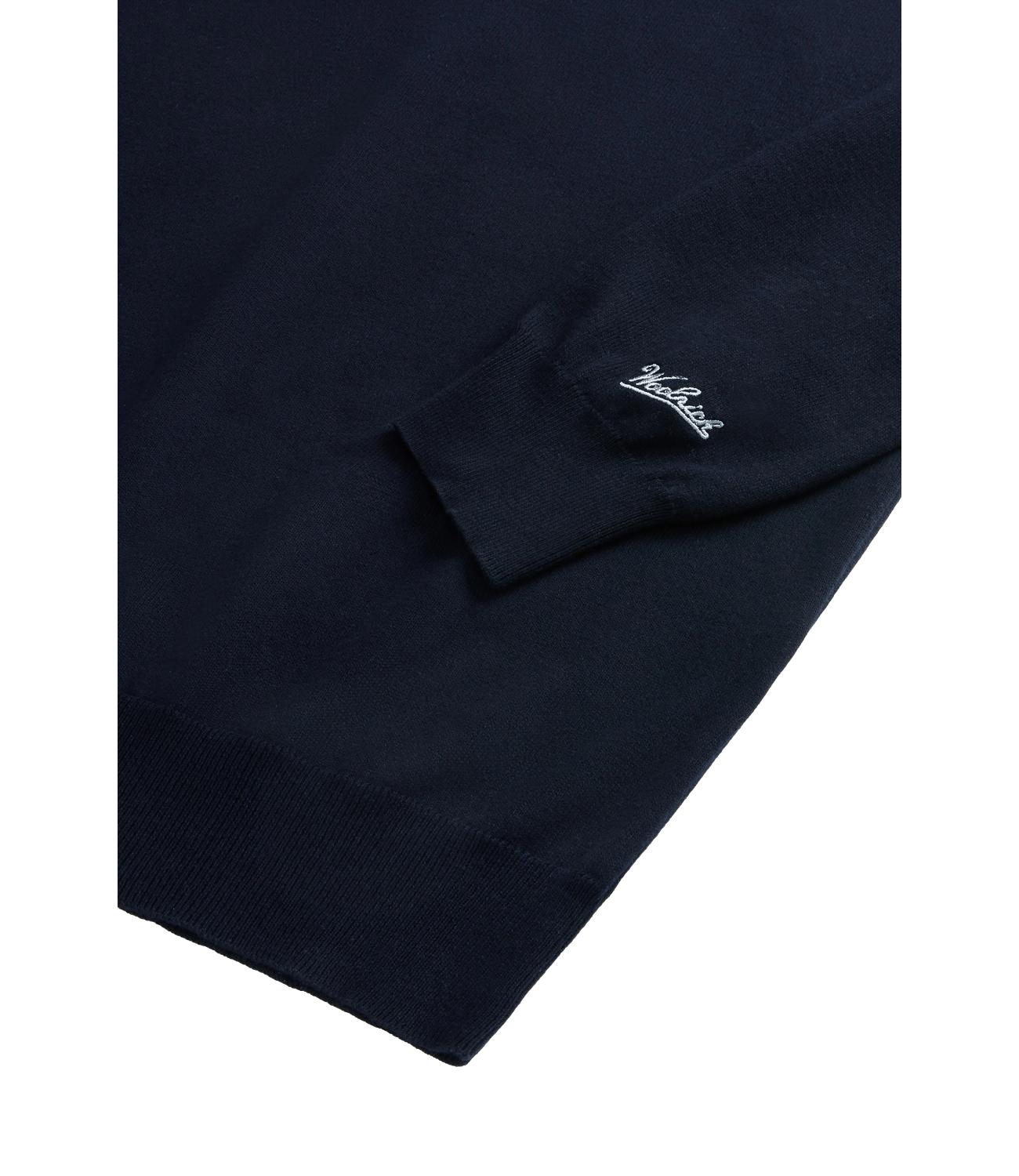 Pullover Logo cotton crewneck blu