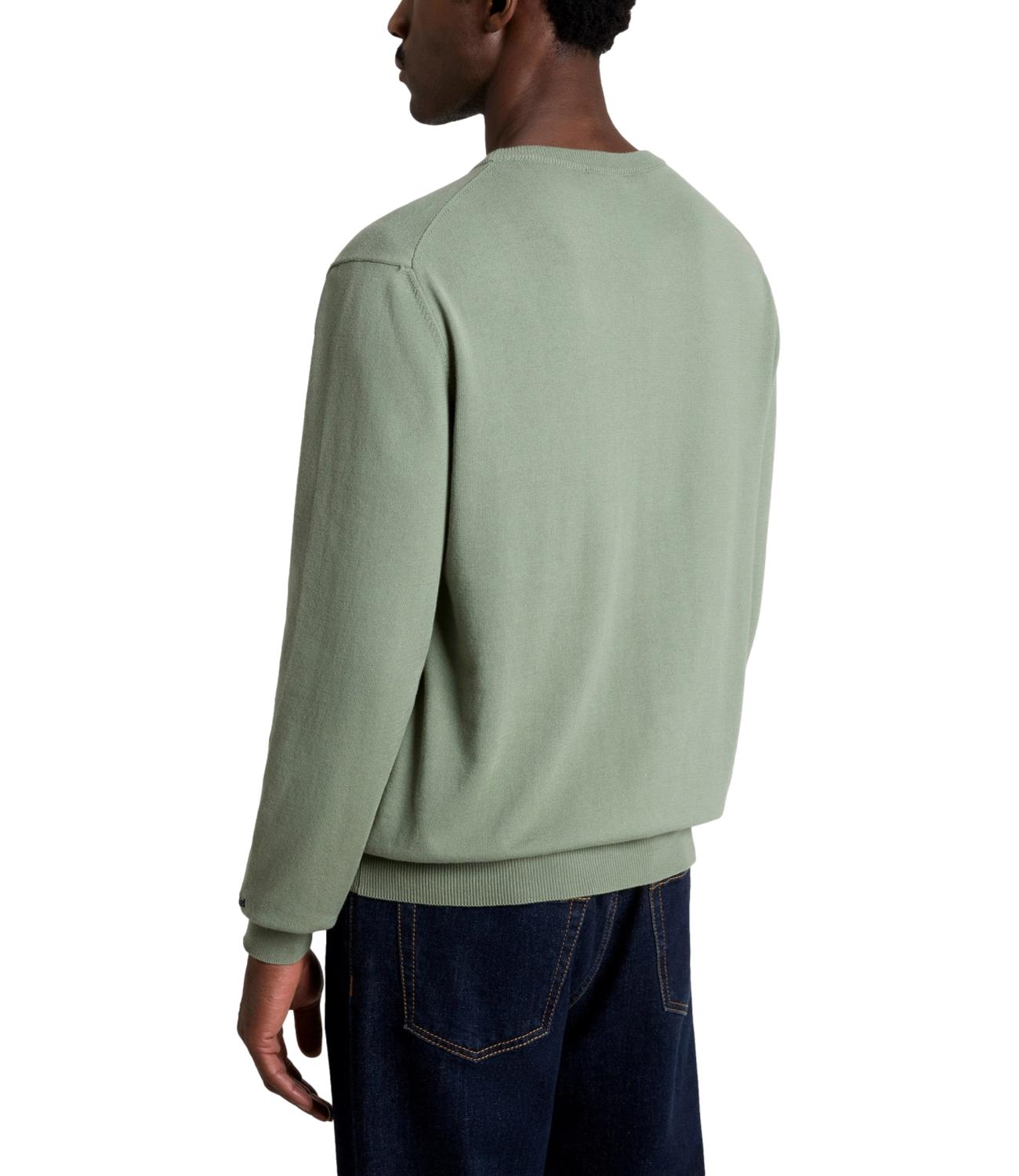 Pullover Logo cotton crewneck faded smokey olive