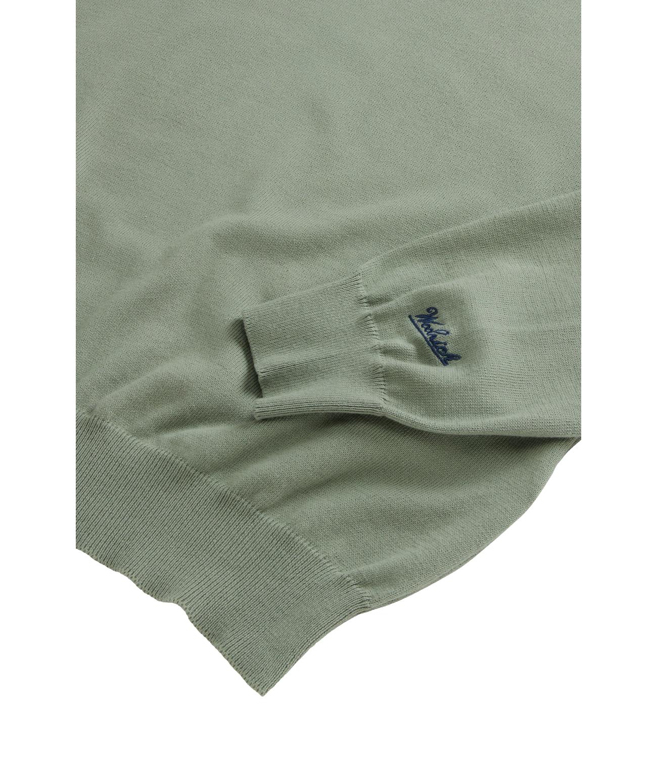 Pullover Logo cotton crewneck faded smokey olive