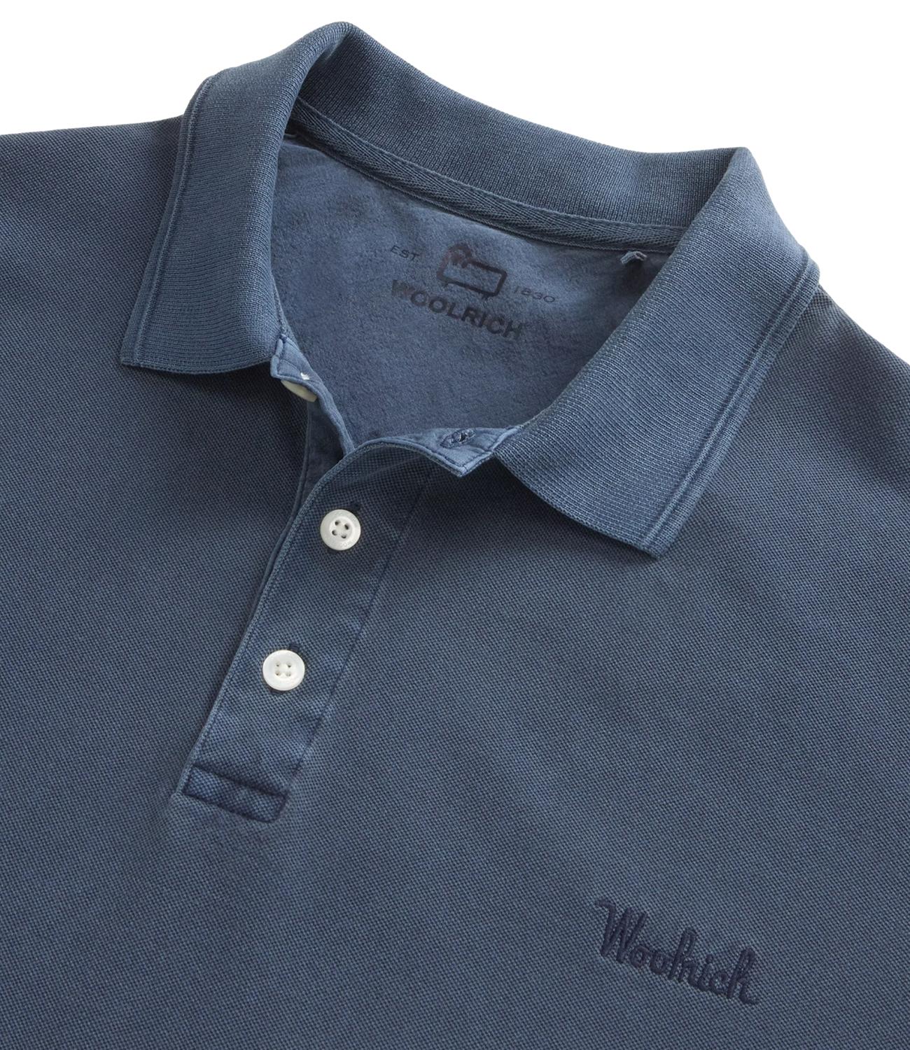 Woolrich MACKINACK POLO Faded Melton Blue Uomo