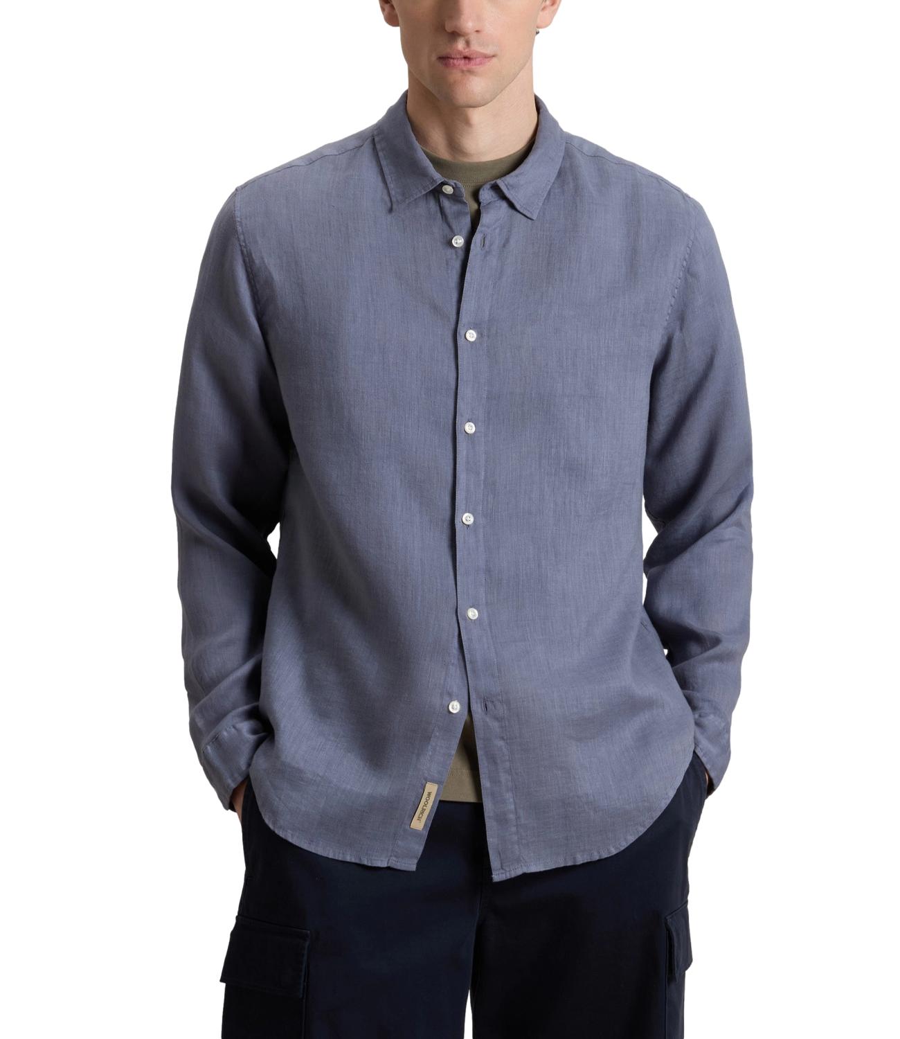 Camicia di lino grisaglia