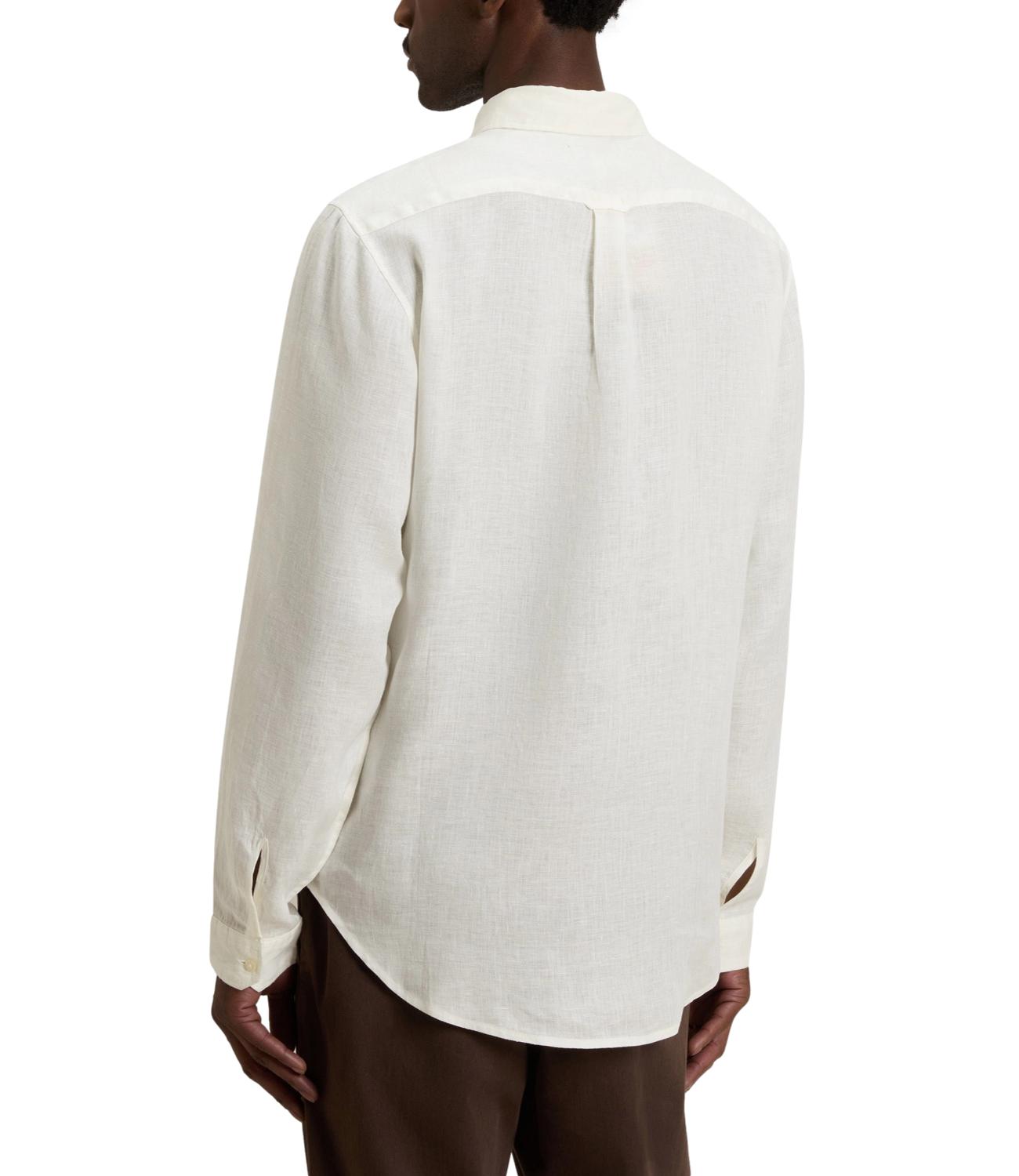 Camicia di lino acrtic white
